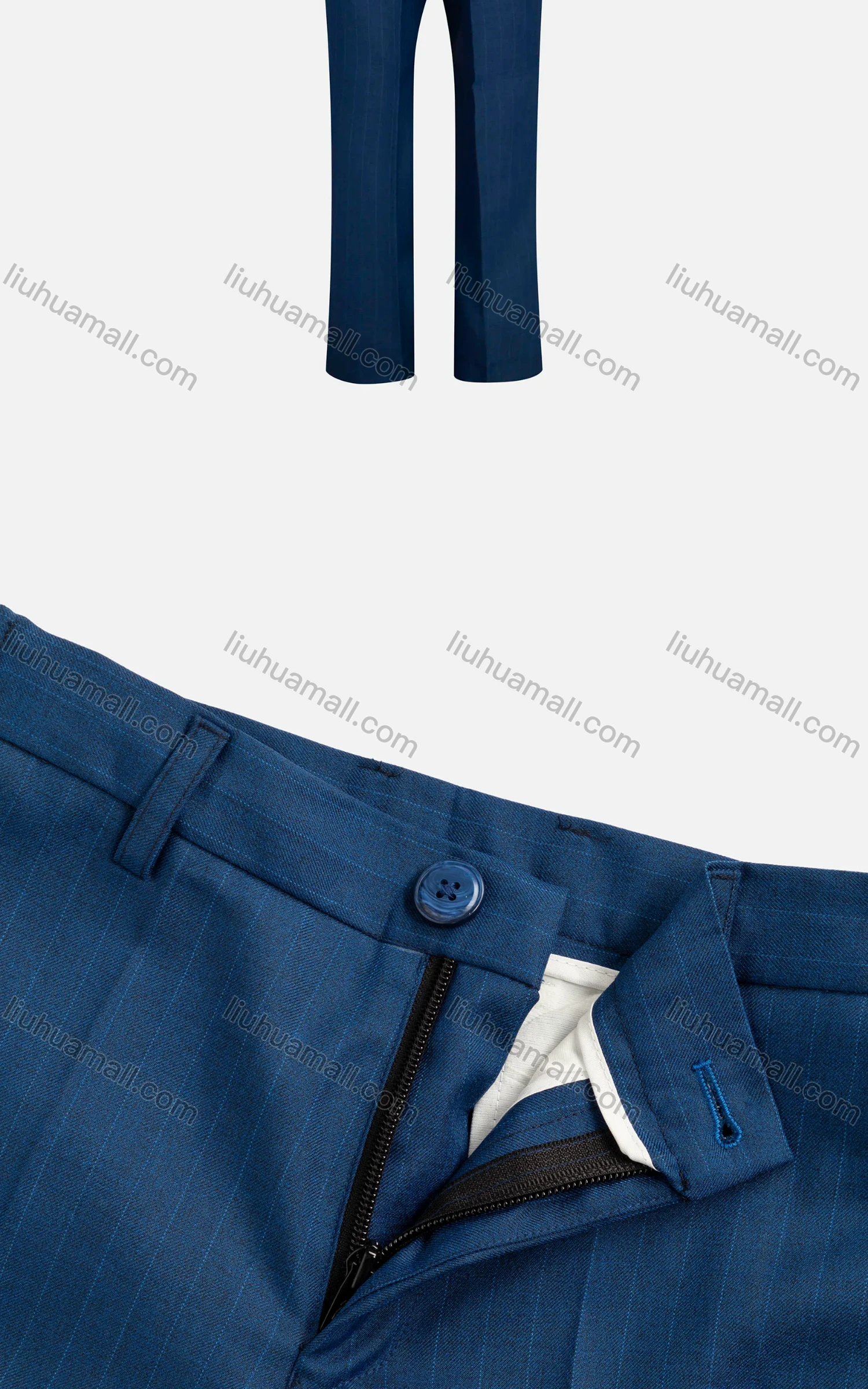 Wholesale Kid's Formal Plain Lapel Double Breasted Pockets Blazer & Vest & Pant 3 Pieces Suit Set 32013-65# - Liuhuamall