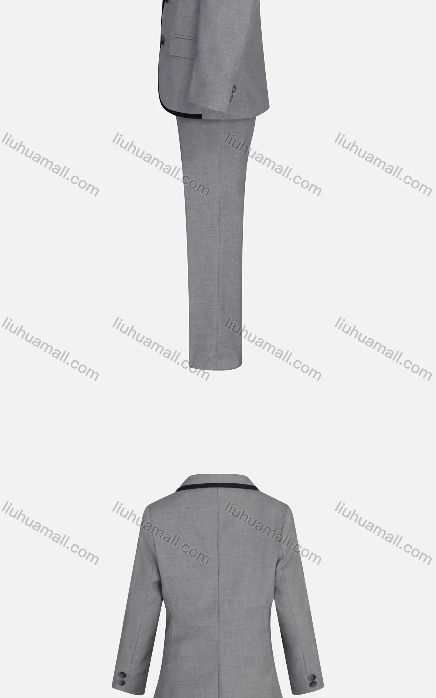 Wholesale Kid's Formal Plain Lapel Single Breasted Contrast Pockets Blazer & Vest & Pant 3 Pieces Suit Set 936-107# - Liuhuamall