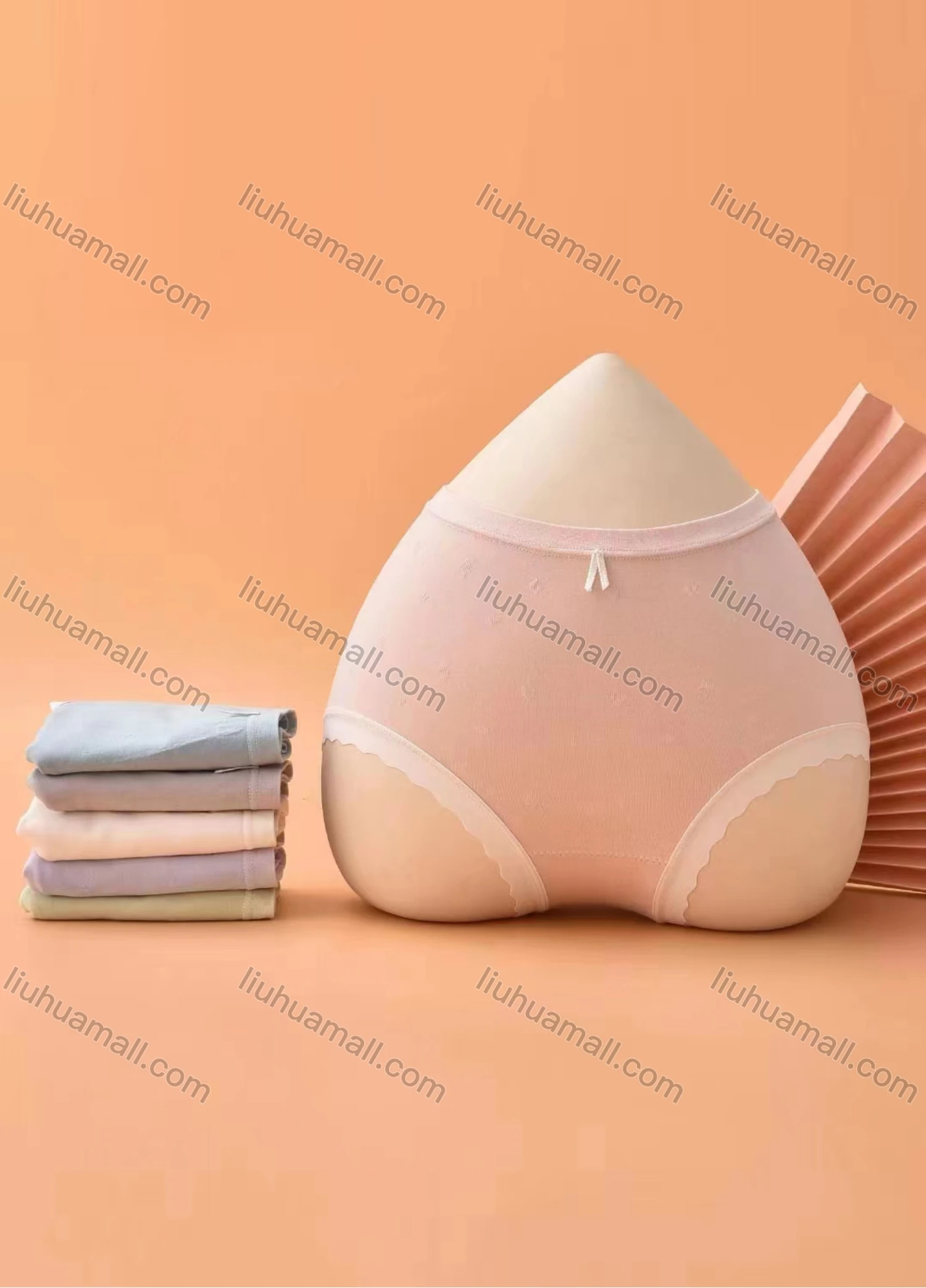 Wholesale Women's Plain Elastic Breathable HIgh Waist Brief - Liuhuamall