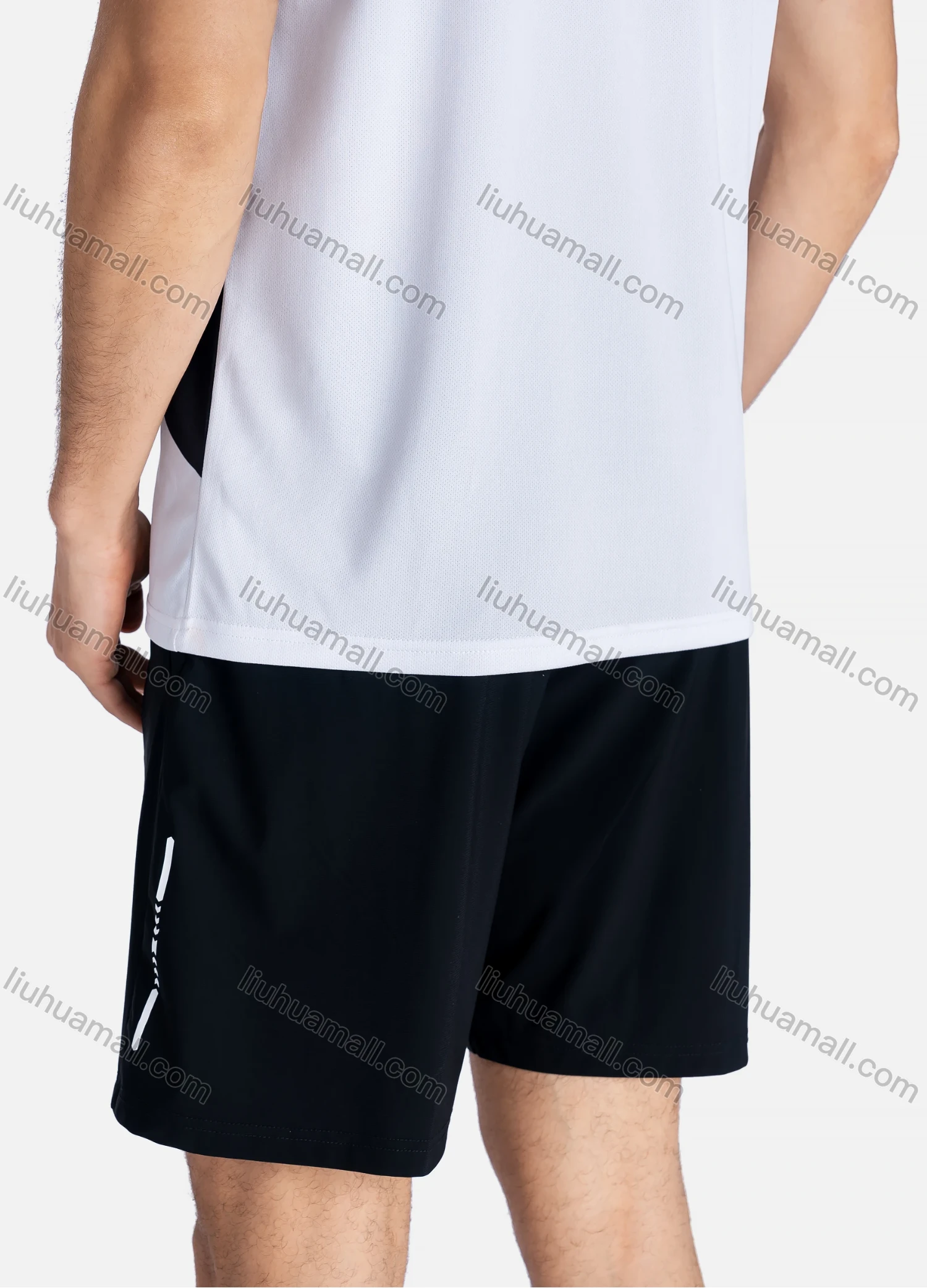 Wholesale Men's Sporty Crew Neck Short Sleeve Abstract Print Breathable T-shirts B1917# - Liuhuamall