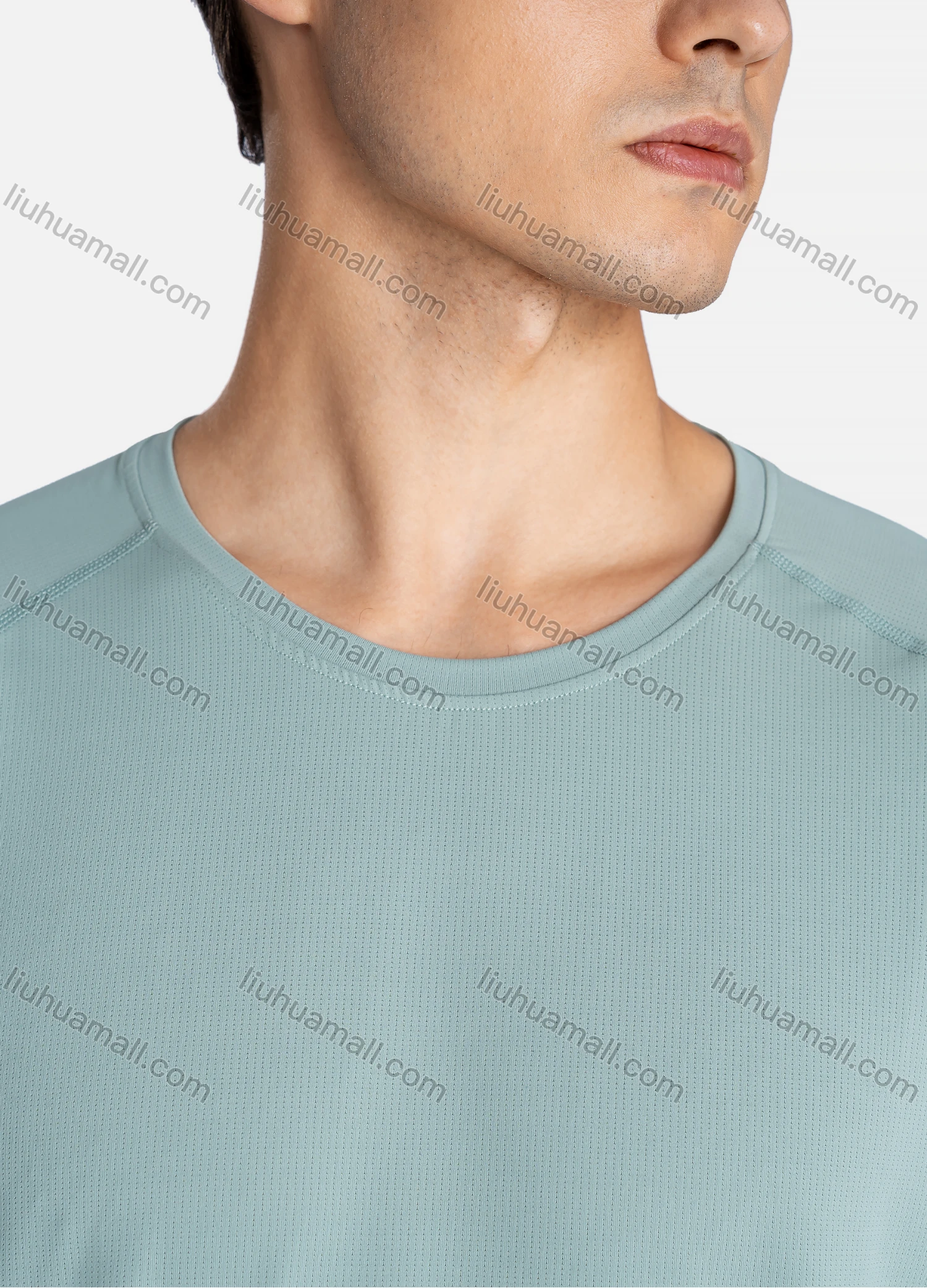 Wholesale Men's Sporty Crew Neck Breathable Reflective Stripes Quick Drying T-shirts - Liuhuamall