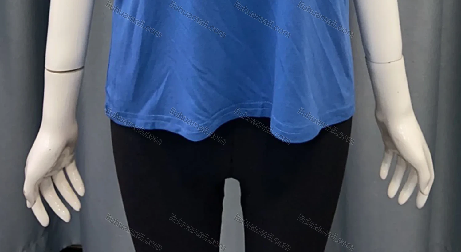 Wholesale Women's Casual Plain Splicing Appliques Cold Shoulder Lace Straps Blouse - Liuhuamall