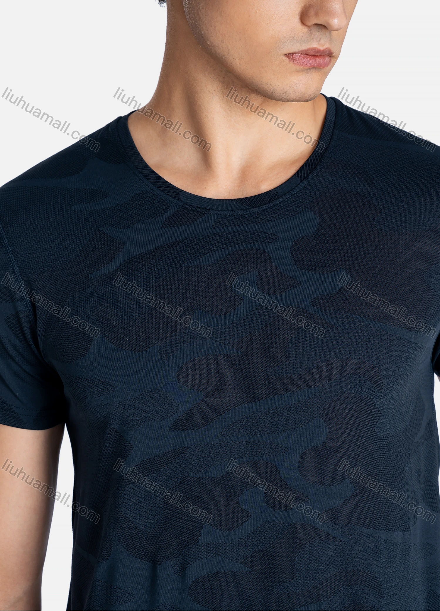 Wholesale Men's Sporty Crew Neck Breathable Quick Drying T-shirts - Liuhuamall