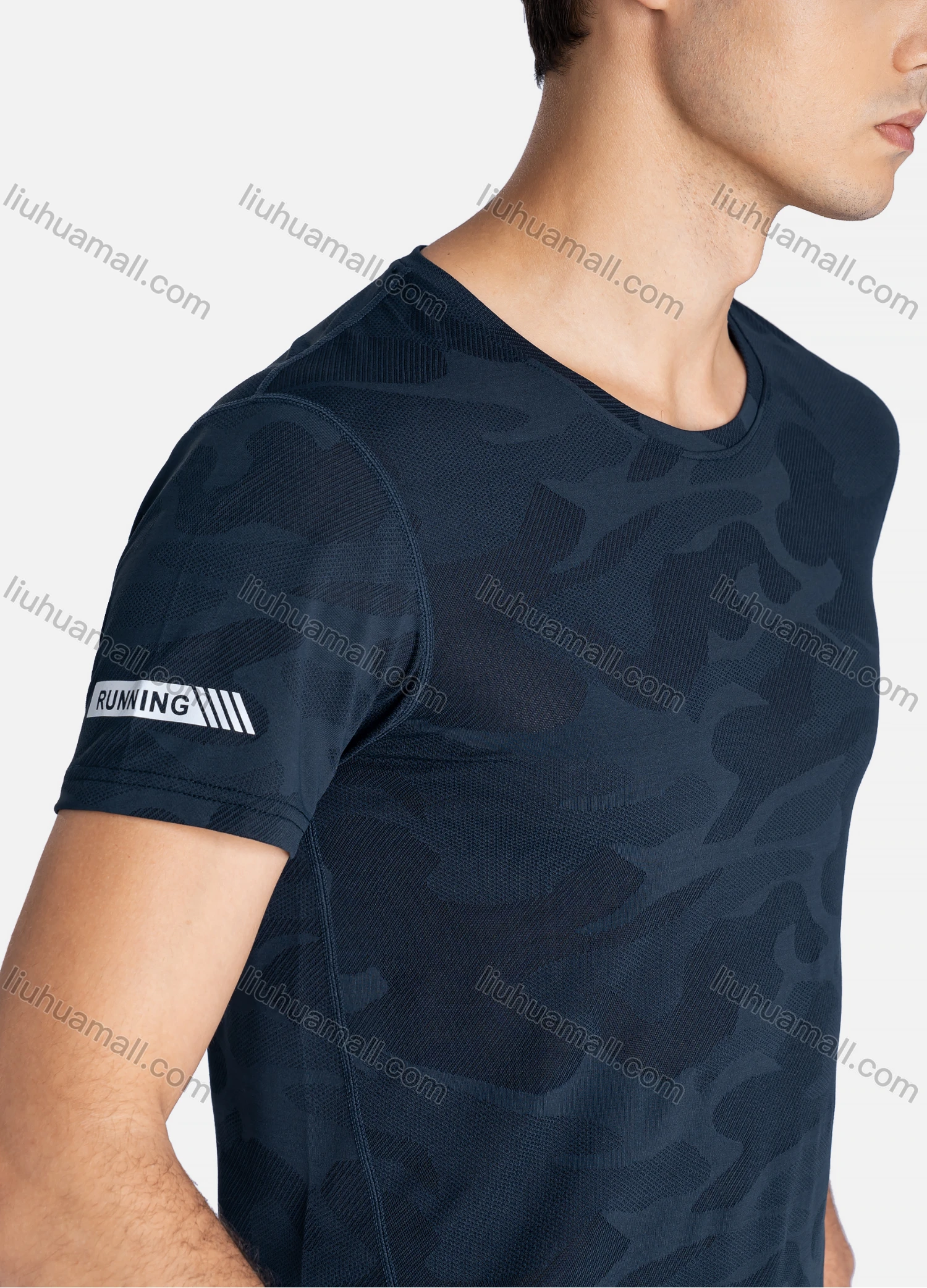 Wholesale Men's Sporty Crew Neck Breathable Quick Drying T-shirts - Liuhuamall