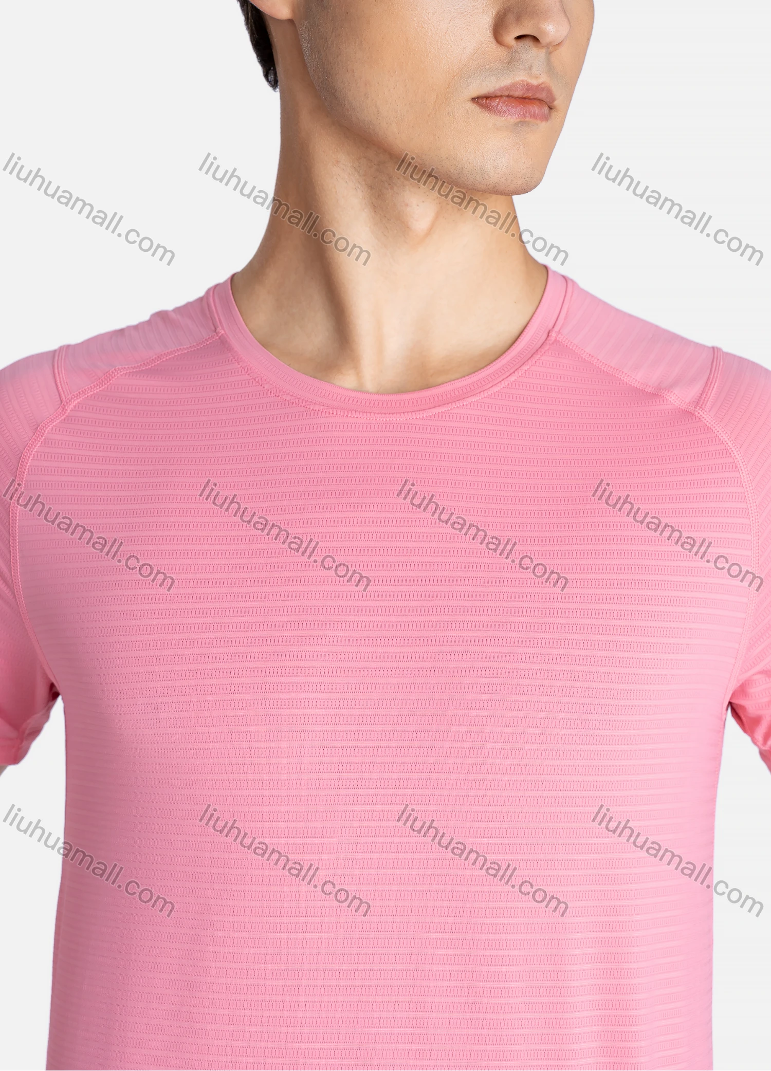 Wholesale Men's Sporty Crew Neck Breathable Letter Print Quick Drying T-shirts - Liuhuamall