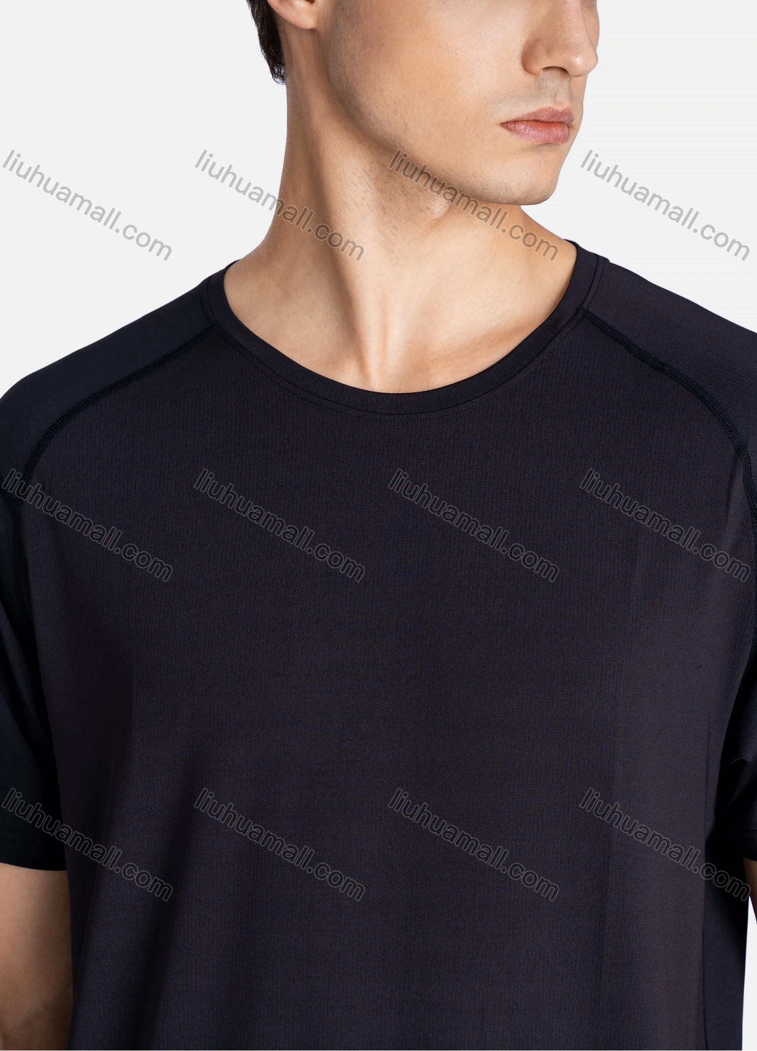 Wholesale Men's Sporty Crew Neck Breathable Letter Print Quick Drying T-shirts - Liuhuamall