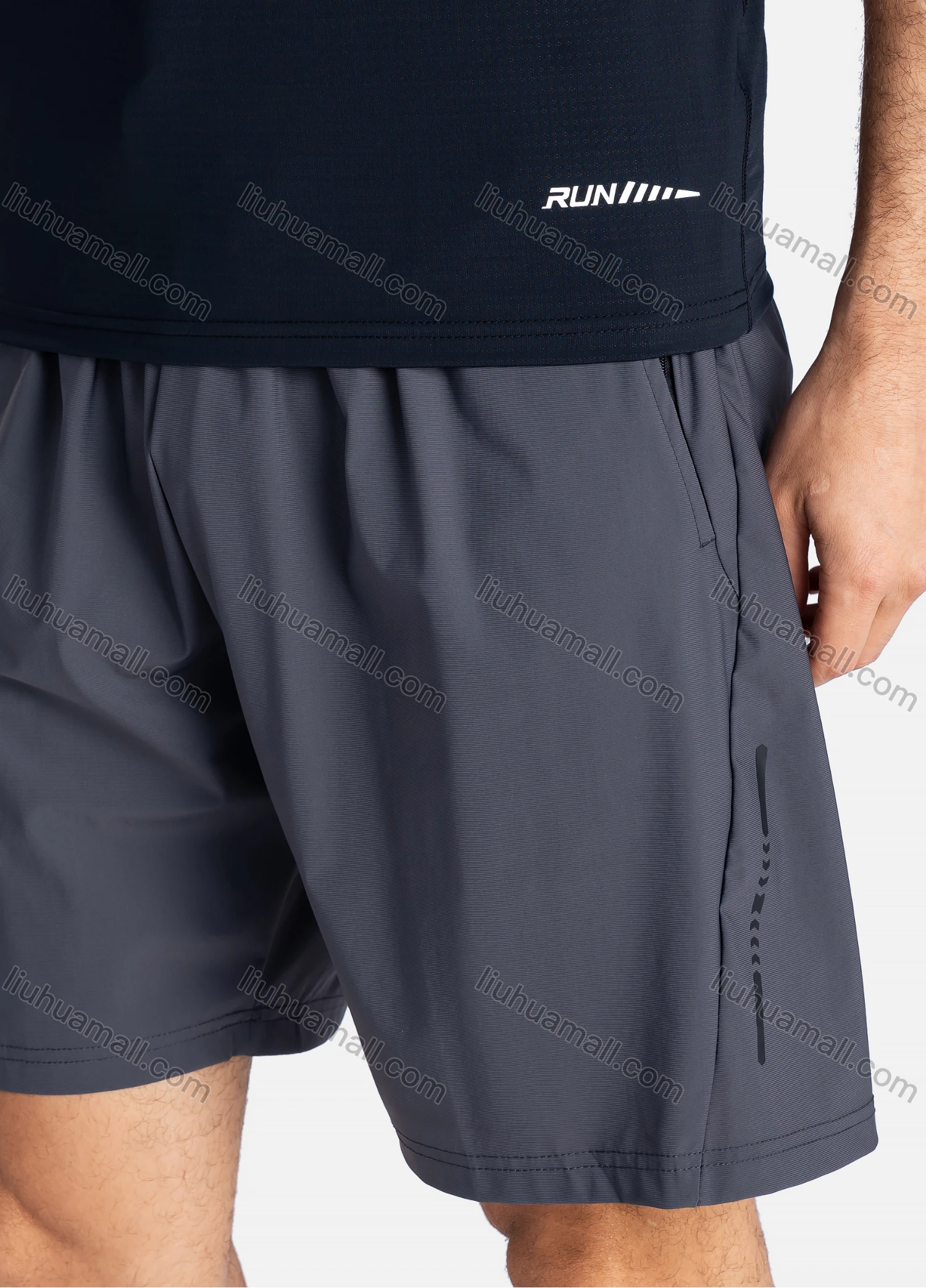 Wholesale Men's Sporty Crew Neck Breathable Plain Quick Drying T-shirts - Liuhuamall