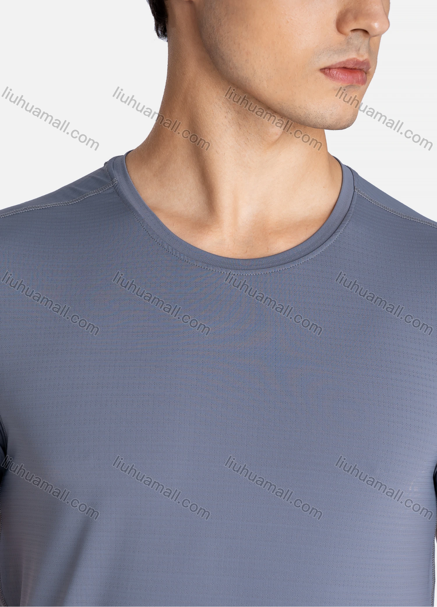 Wholesale Men's Sporty Crew Neck Breathable Plain Quick Drying T-shirts - Liuhuamall