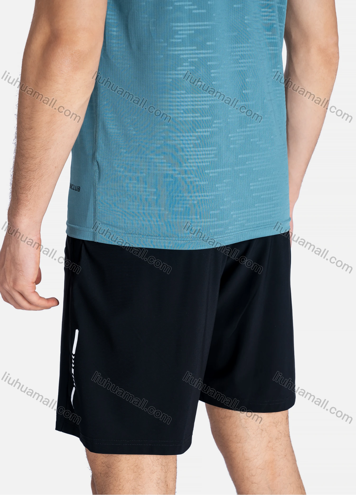 Wholesale Men's Sporty Crew Neck Breathable Reflective Stripes Quick Drying T-shirts - Liuhuamall