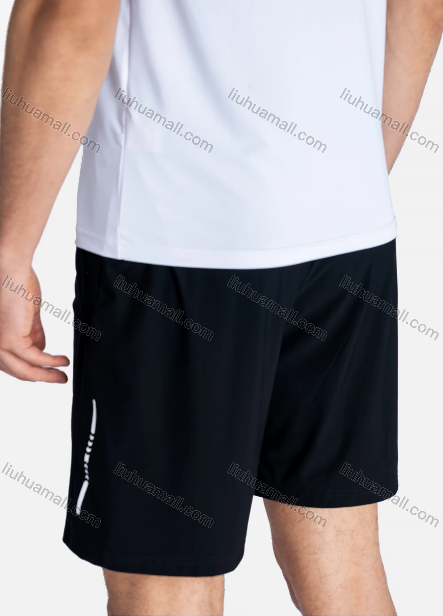 Wholesale Men's Sporty Crew Neck Breathable Allover Print Quick Drying T-shirts - Liuhuamall