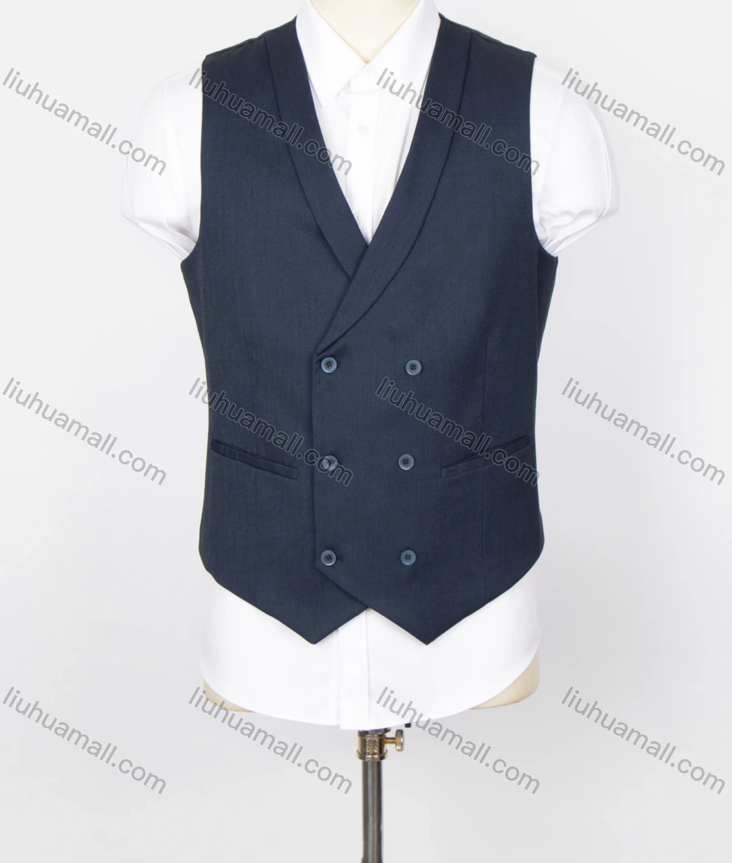 Wholesale Men's Plain Lapel Single Breasted Flap Pockets Blazer & Vest & Suit Pants 3-Piece Suit Sets FD220308# - Liuhuamall