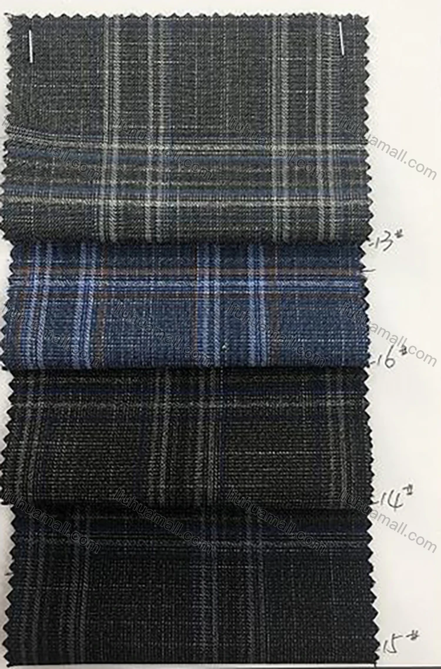 Wholesale Men's Formal Lapel Long Sleeve Two Buttons Patch Pocket Plaid Blazer Jackets - Liuhuamall