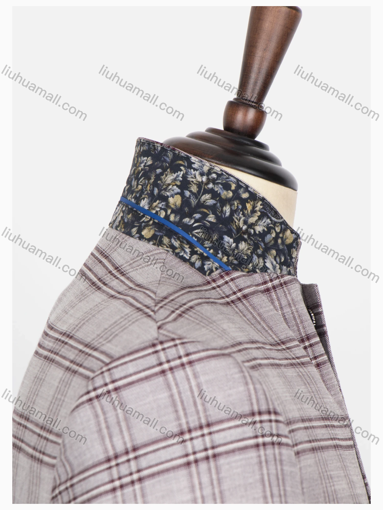 Wholesale Men's Formal Lapel Long Sleeve Two Buttons Patch Pocket Plaid Blazer Jackets - Liuhuamall