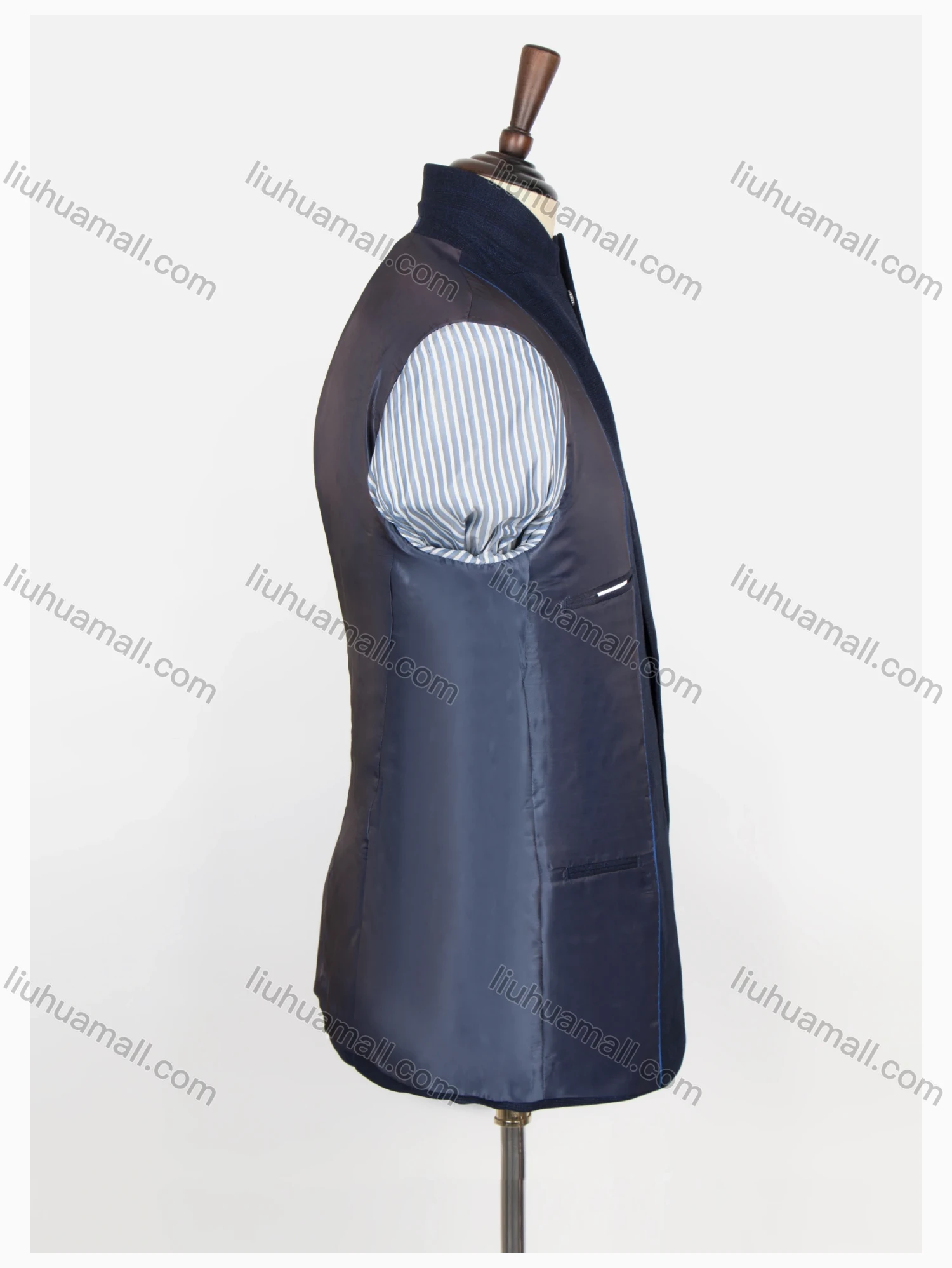 Wholesale Men's Formal Lapel Long Sleeve Two Buttons Flap Pockets Plaid Blazer Jackets - Liuhuamall