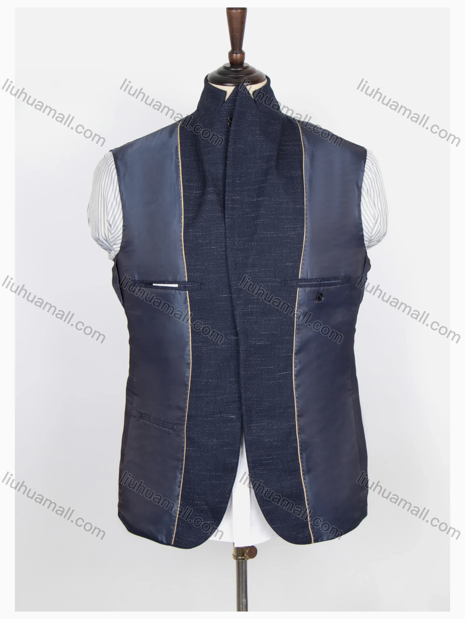 Wholesale Men's Formal Plain Lapel Long Sleeve Flap Pockets Two Buttons Blazer Jackets - Liuhuamall