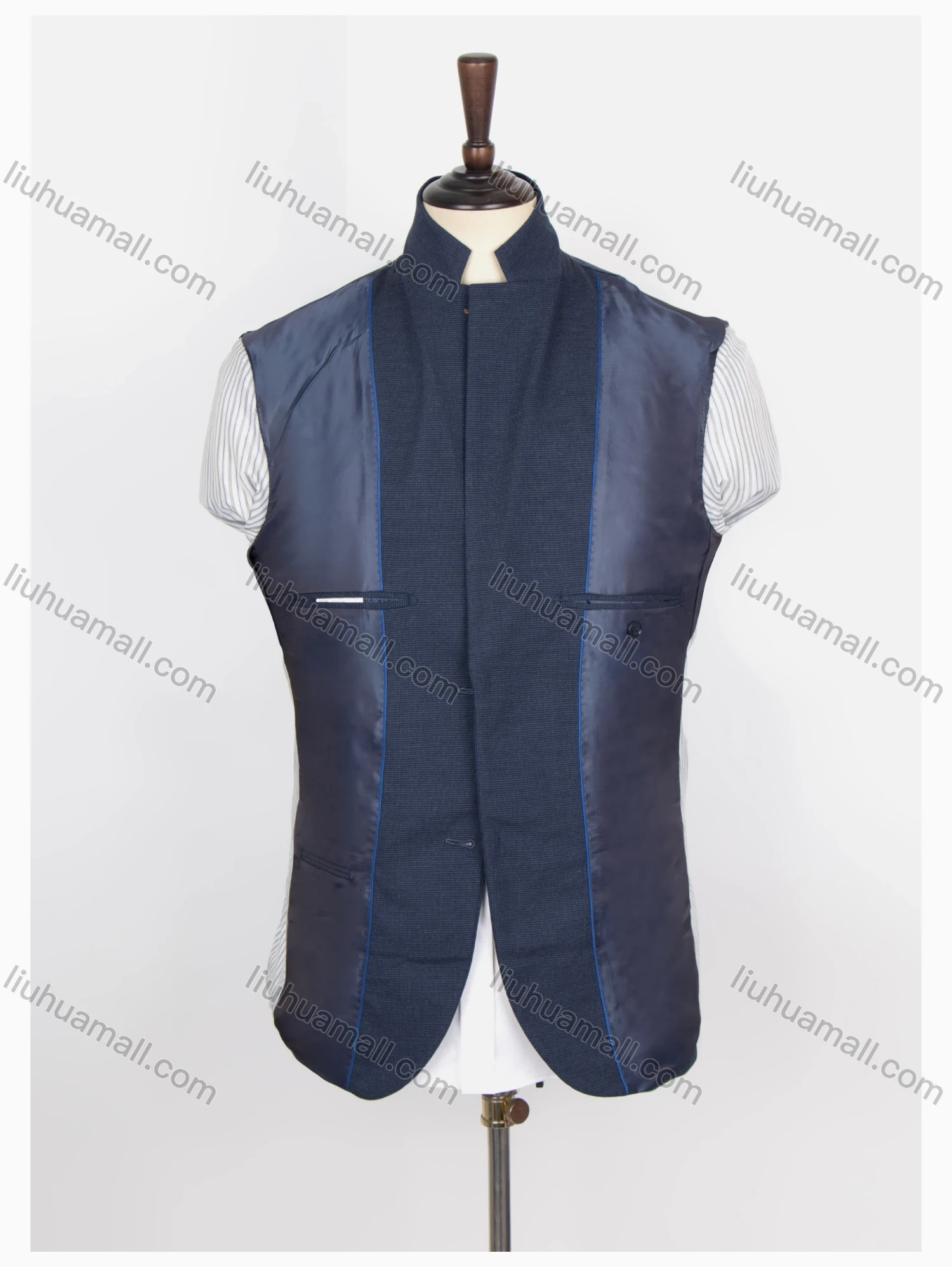 Wholesale Men's Formal Plain Lapel Long Sleeve Two Buttons Flap Pockets Blazer Jackets - Liuhuamall