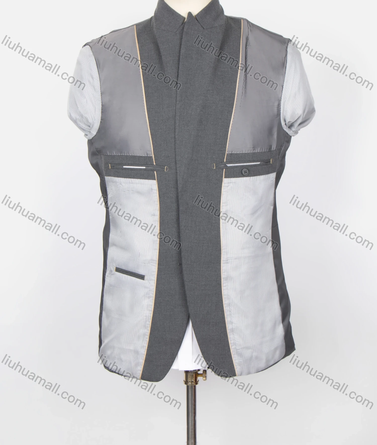 Wholesale Men's Plain Single Breasted Flap Pockets Long Sleeve Blazer & Pants 2-Piece Suit Sets SD220325S# - Liuhuamall