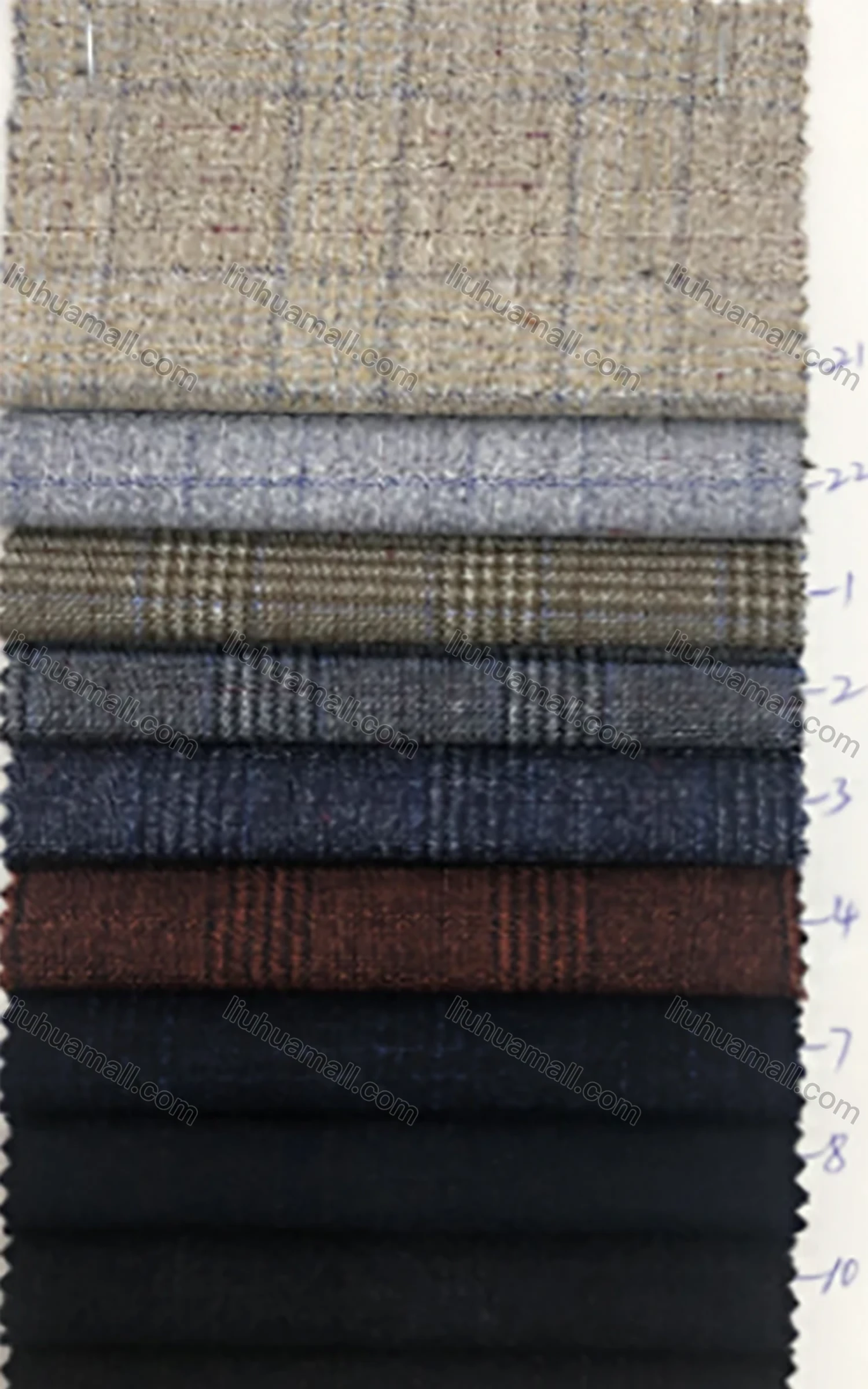 Wholesale Men's Formal Lapel Long Sleeve Two Buttons Flap Pockets Plaid Blazer Jackets - Liuhuamall