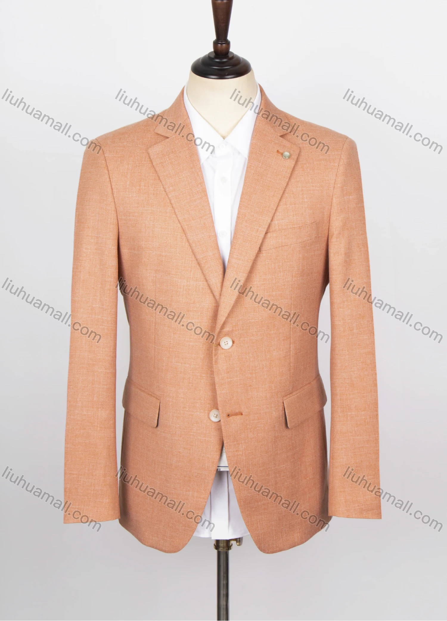 Wholesale Men's Formal Lapel Long Sleeve Two Buttons Flap Pockets Blazer Jackets - Liuhuamall