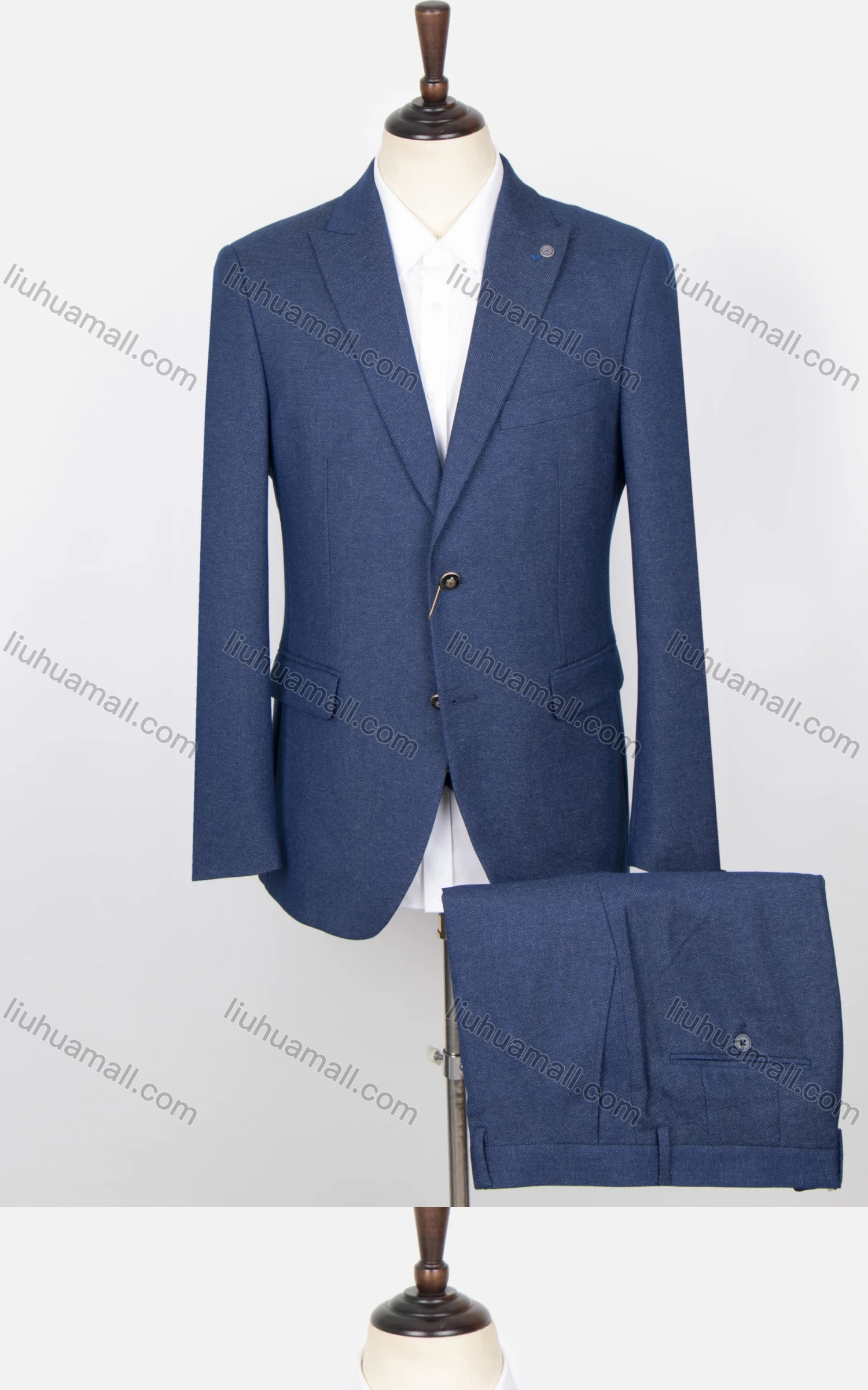 Wholesale Men's Business Plain Single Breasted Flap Pockets Lapel Blazer & Vest & Suit Pants 3-Piece Suit Sets SD220326S# - Liuhuamall