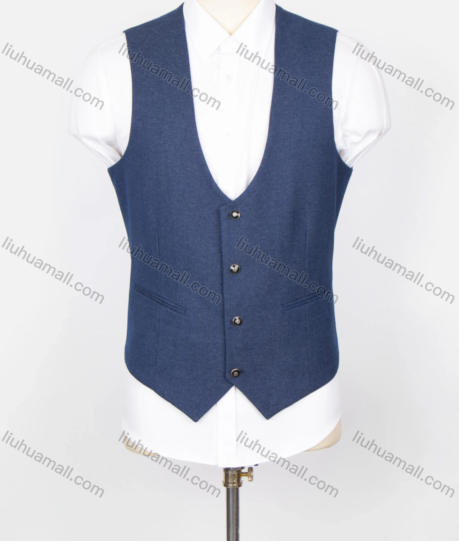 Wholesale Men's Business Plain Single Breasted Flap Pockets Lapel Blazer & Vest & Suit Pants 3-Piece Suit Sets SD220326S# - Liuhuamall