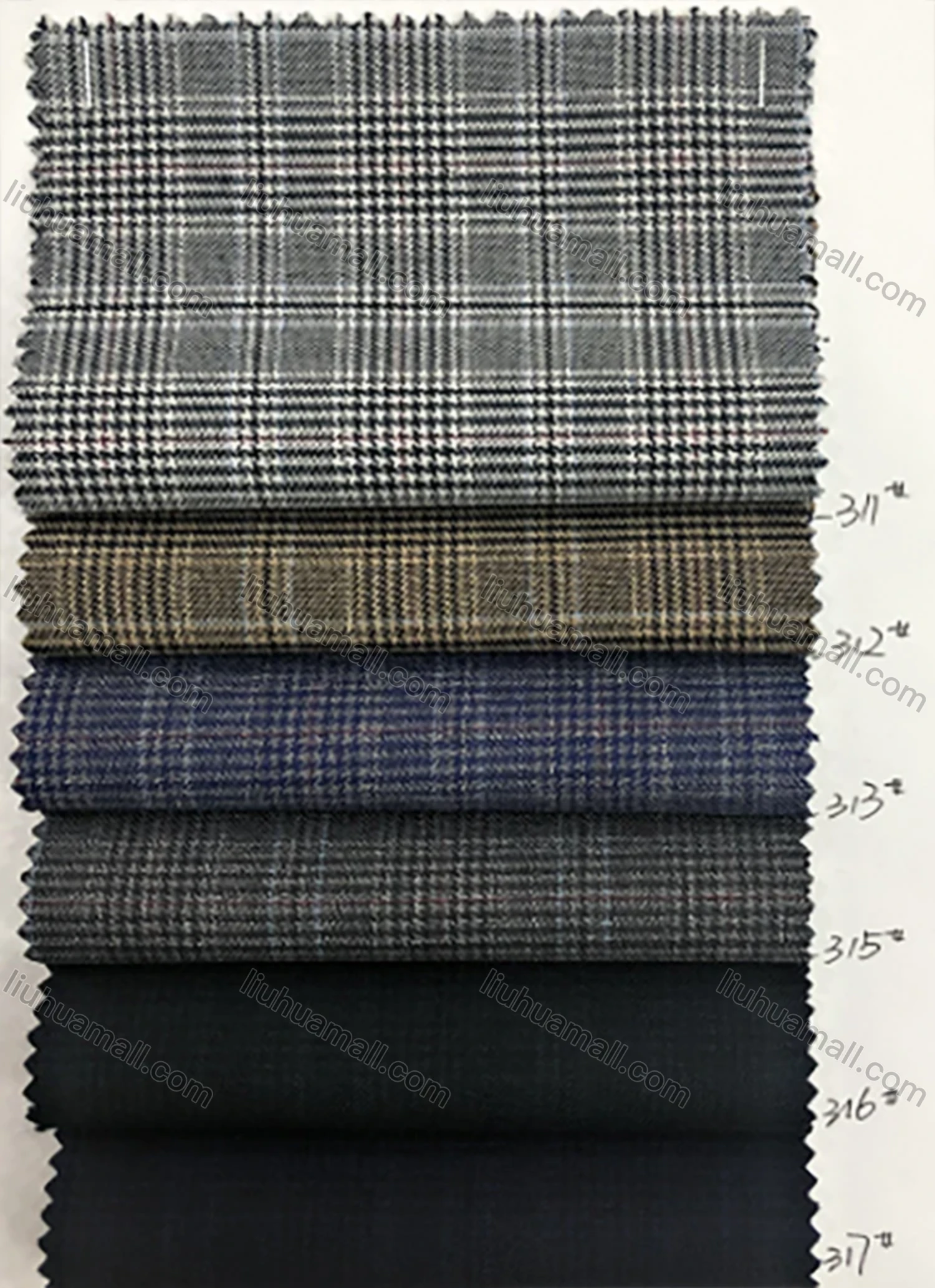 Wholesale Men's Plaid Print Two Buttons Flap Pockets Lapel Blazer & Suit Pants 2-Piece Suit Sets SD220328S# - Liuhuamall