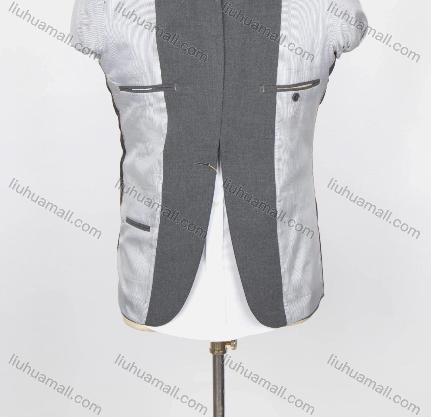 Wholesale Men's Business Plain One Button Flap Pockets Blazer & Vest & Suit Pants 3-Piece Suit Sets SD220333S# - Liuhuamall