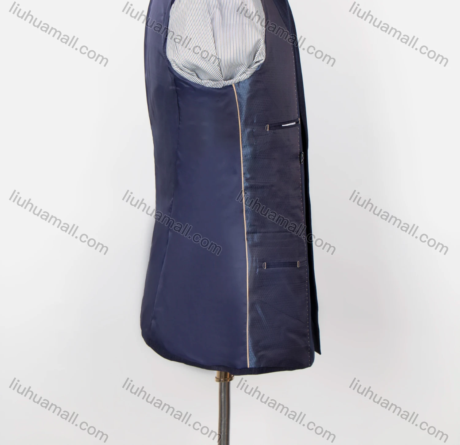 Wholesale Men's Formal Lapel Long Sleeve Flap Pockets Double Breasted Blazer Jackets X6567# - Liuhuamall