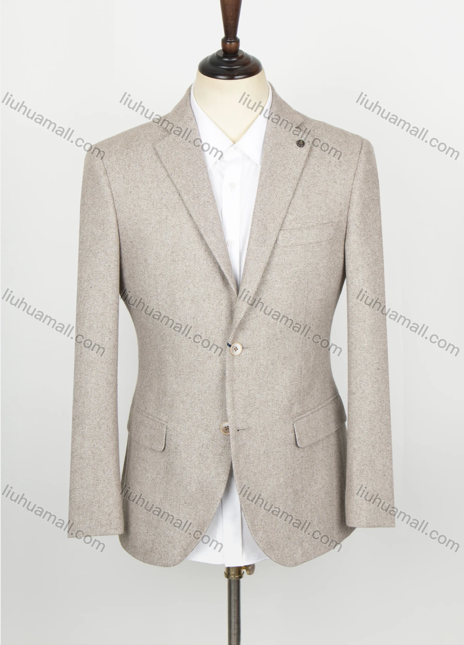Wholesale Men's Formal Lapel Long Sleeve Flap Pockets Two Buttons Blazer Jackets - Liuhuamall