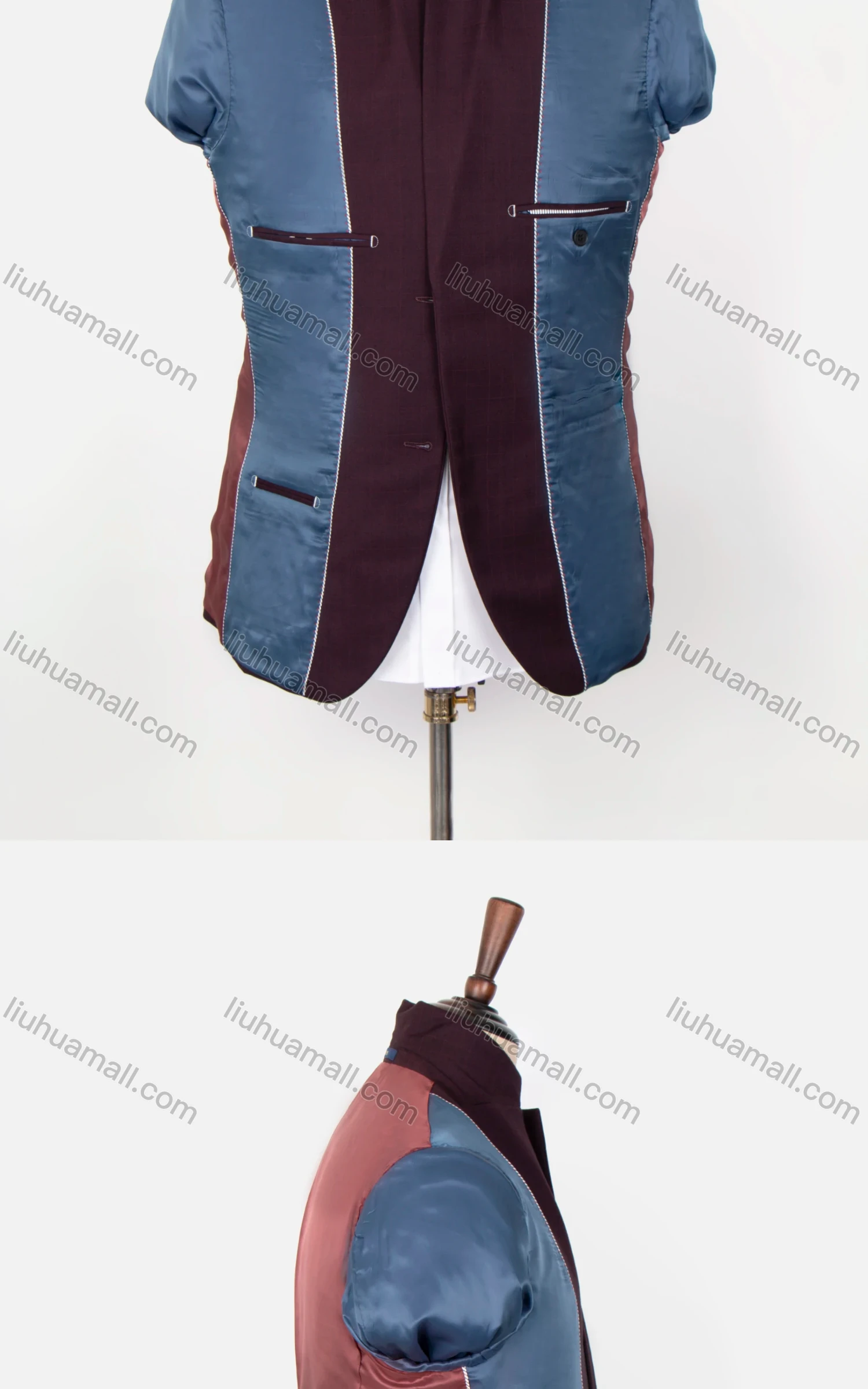Wholesale Men's Fashion Plain Two Buttons Flap Pockets Blazer & Vest & Suit Pants 3-Piece Suit Sets X7026# - Liuhuamall