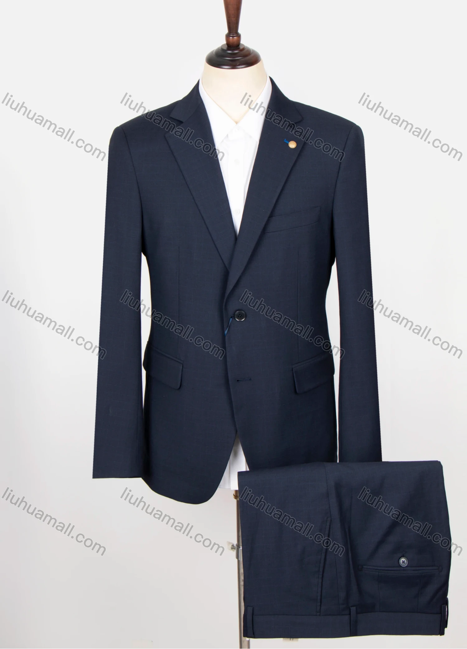 Wholesale Men's Business Plain 2 Button Flap Pockets Blazer & Suit Pants 2-Piece Suit Sets X21528# - Liuhuamall
