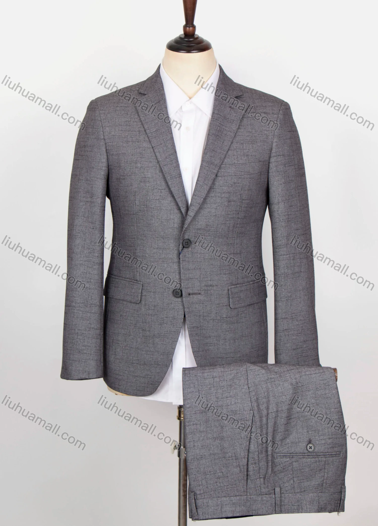 Wholesale Men's Formal Plain Single Breasted Flap Pockets Blazer & Suit Pants 2-Piece Suit Sets OG2206-X6686-1# - Liuhuamall