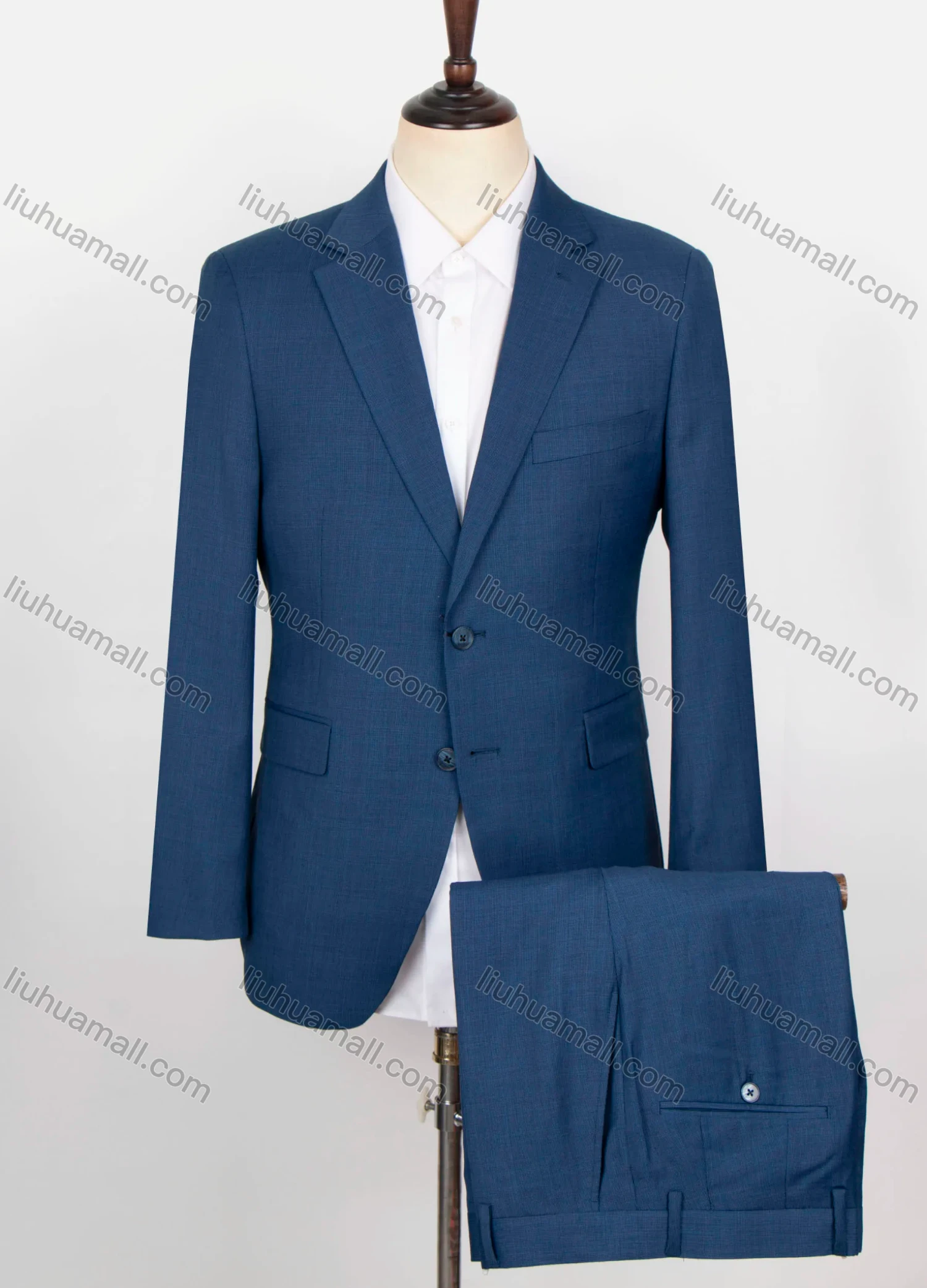 Wholesale Men's Formal Plain 2 Buttons Flap Pockets Blazer & Suit Pants 2-Piece Suit Sets OG2211-942568-50# - Liuhuamall