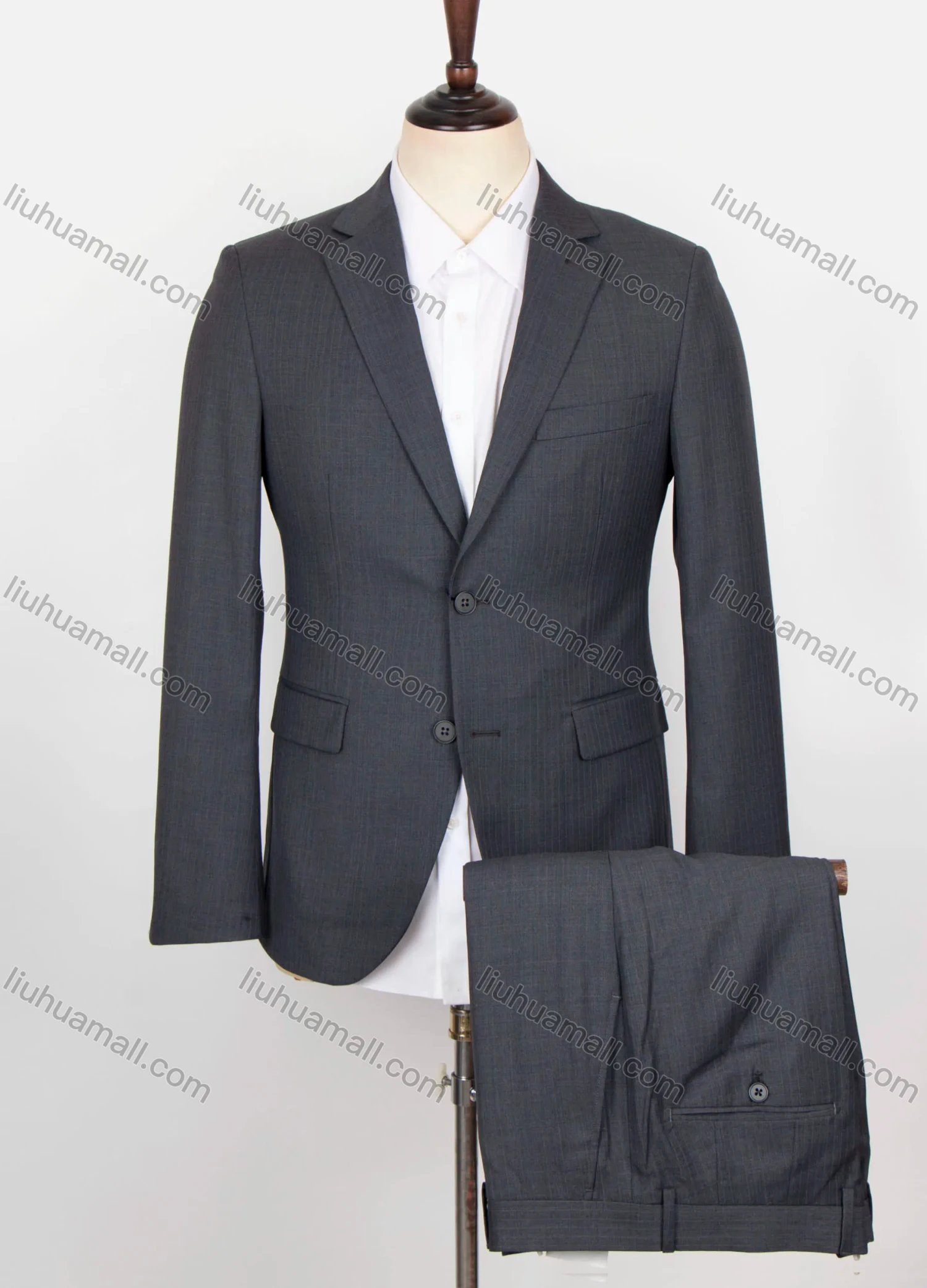 Wholesale Men's Formal Plain 2 Buttons Flap Pockets Blazer & Suit Pants 2-Piece Suit Sets OG2212-31298-35# - Liuhuamall