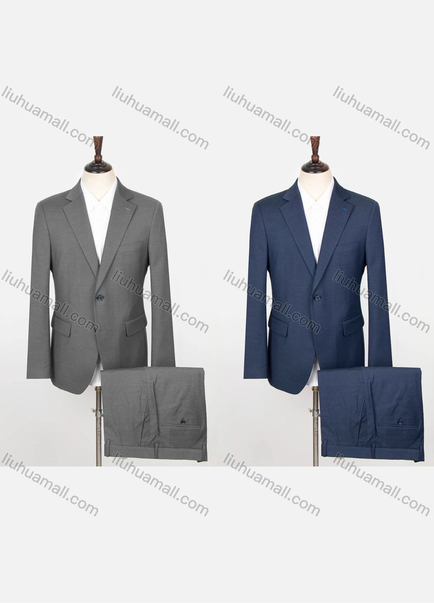 Wholesale Men's Formal Plain Single Breasted Flap Pockets Blazer & Suit Pants 2-Piece Suit Sets X21530-14# - Liuhuamall