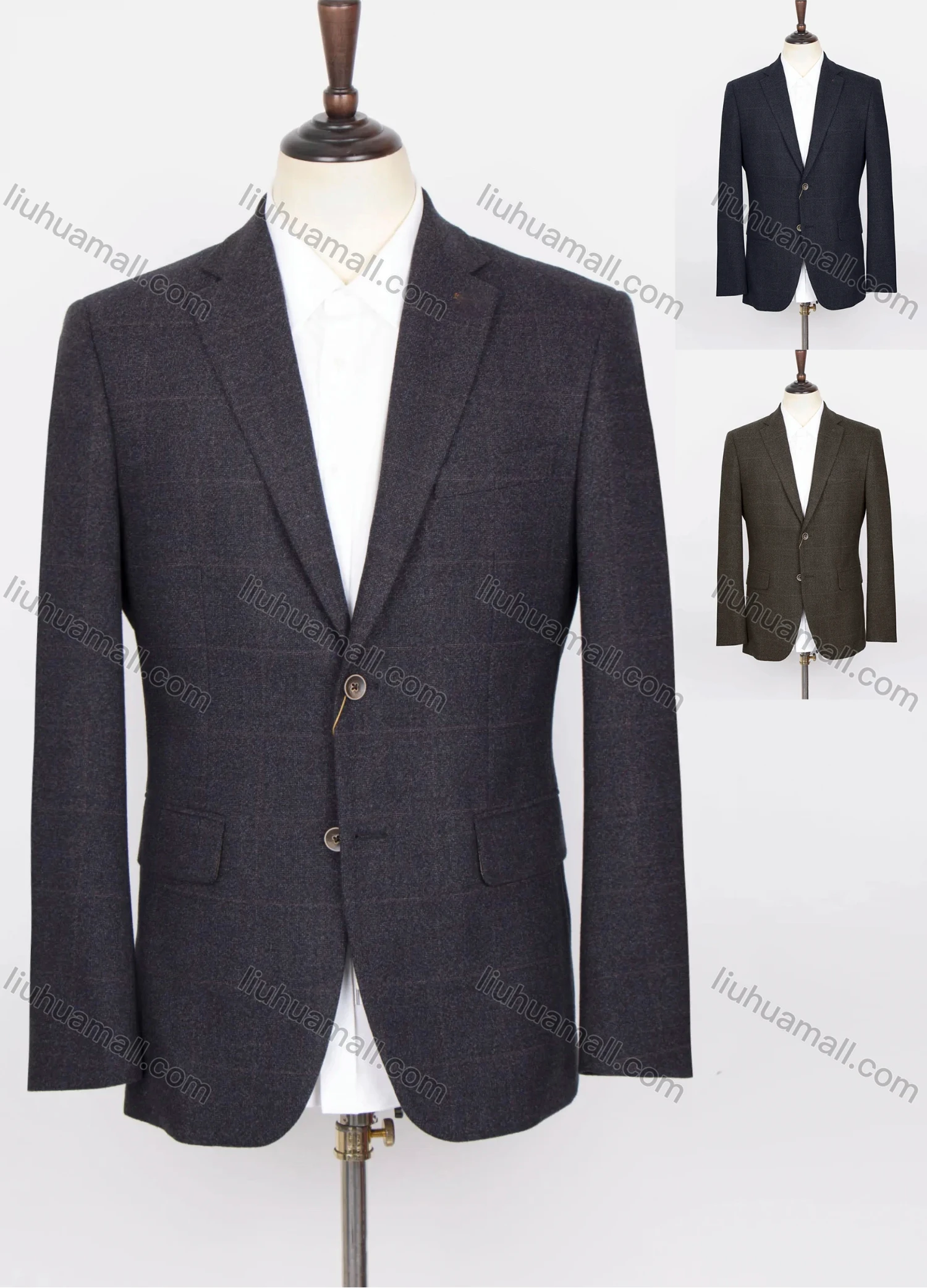 Wholesale Men's Formal Lapel Long Sleeve Single Breasted Flap Pockets Blazer Jackets - Liuhuamall