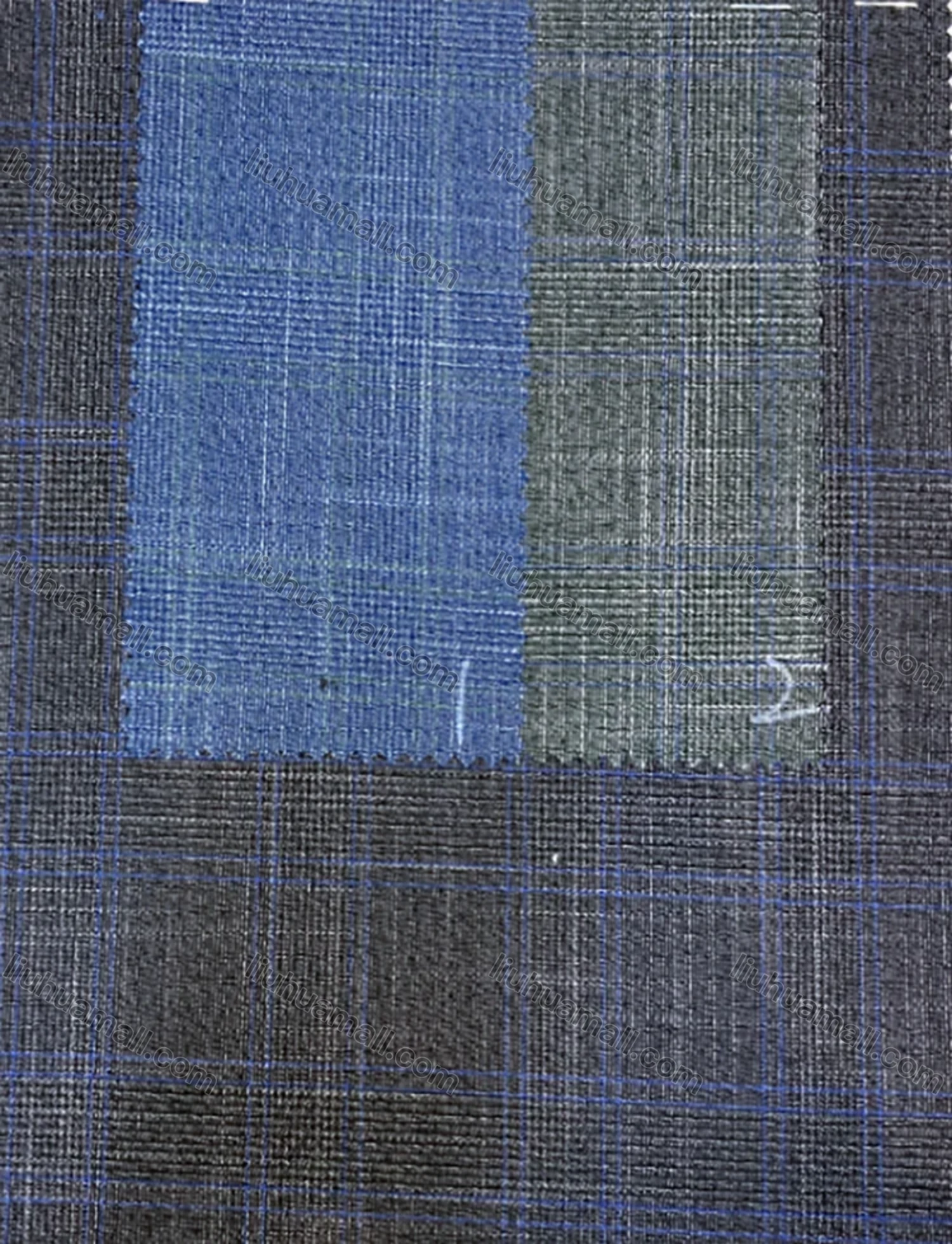 Wholesale Men's Formal Lapel Long Sleeve Single Breasted Flap Pockets Plaid Print Blazer Jackets X21415-3# - Liuhuamall