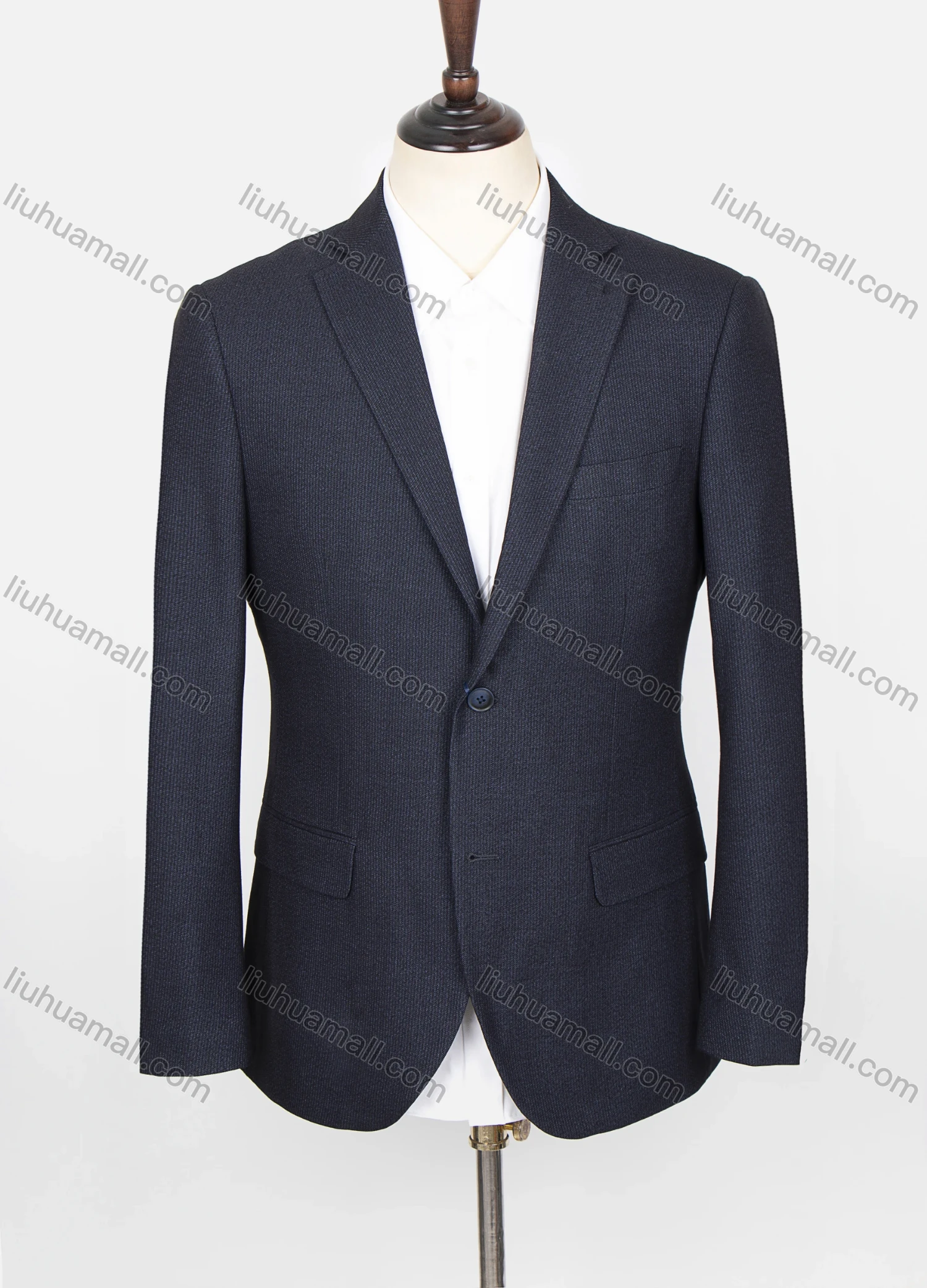 Wholesale Men's Formal Lapel Long Sleeve Single Breasted Flap Pockets Plain Blazer Jackets - Liuhuamall