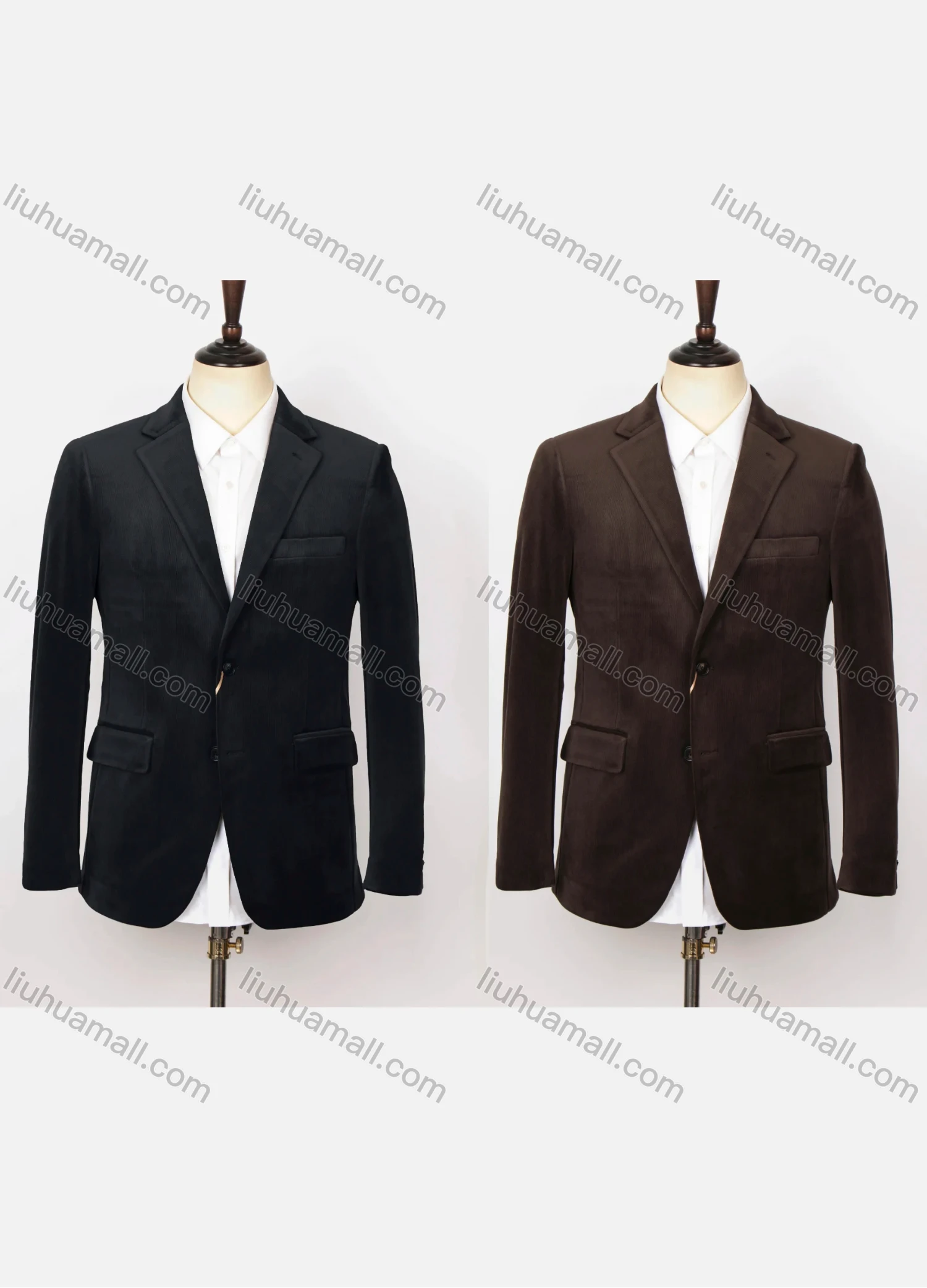 Wholesale Men's Formal Lapel Long Sleeve Single Breasted Flap Pockets Plain Blazer Jackets X21680-7# - Liuhuamall