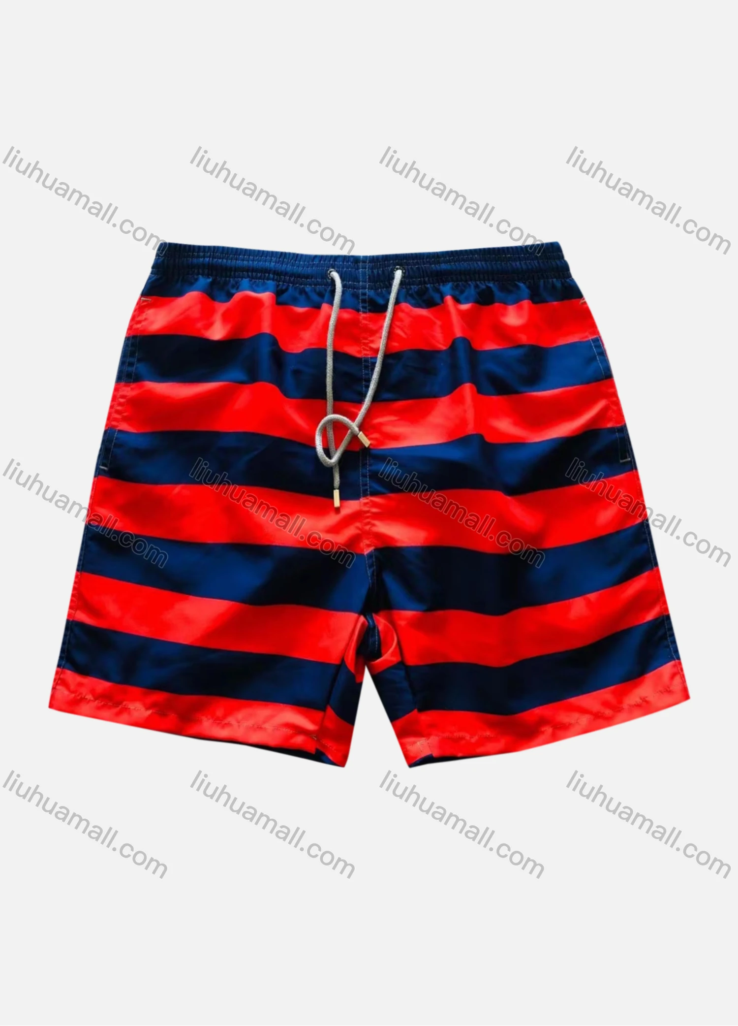 Wholesale Men's Casual Striped Drawstring Shorts - Liuhuamall