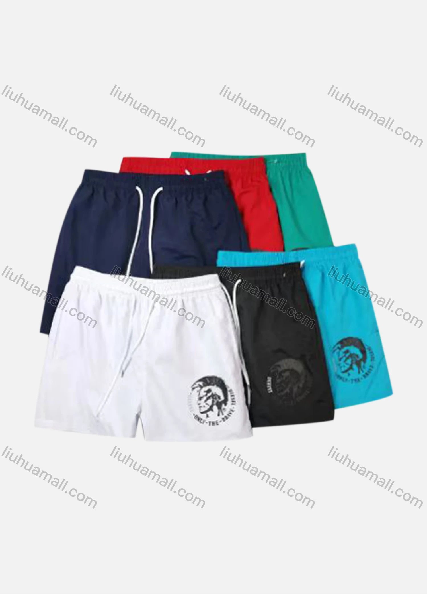 Wholesale Men's Casual Drawstring Letter Print Shorts - Liuhuamall