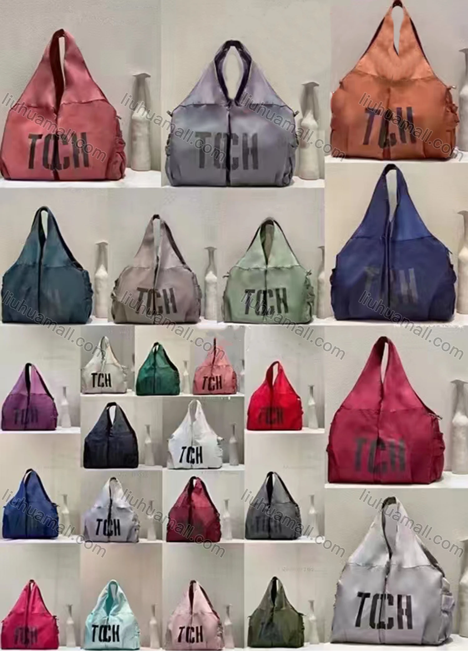 Wholesale Women's Casual Nylon Plain Portable Bag With Multiple Compartments - Liuhuamall