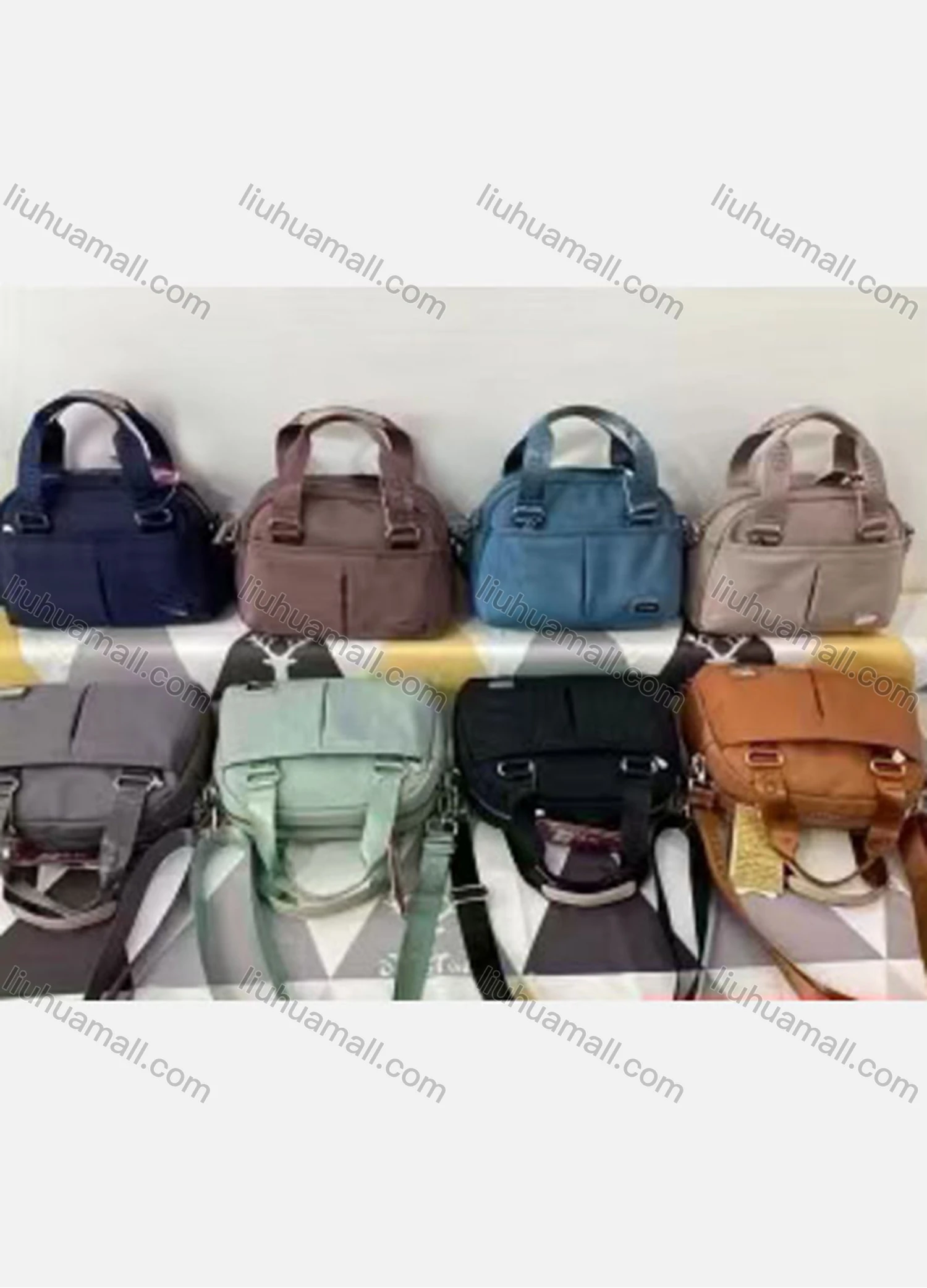 Wholesale Women's Casual Nylon Plain Portable Shoulder Bag With Adjustable Strap - Liuhuamall