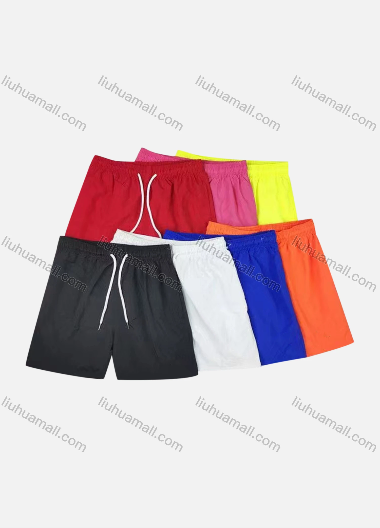 Wholesale Men's Casual Drawstring Plain Shorts - Liuhuamall