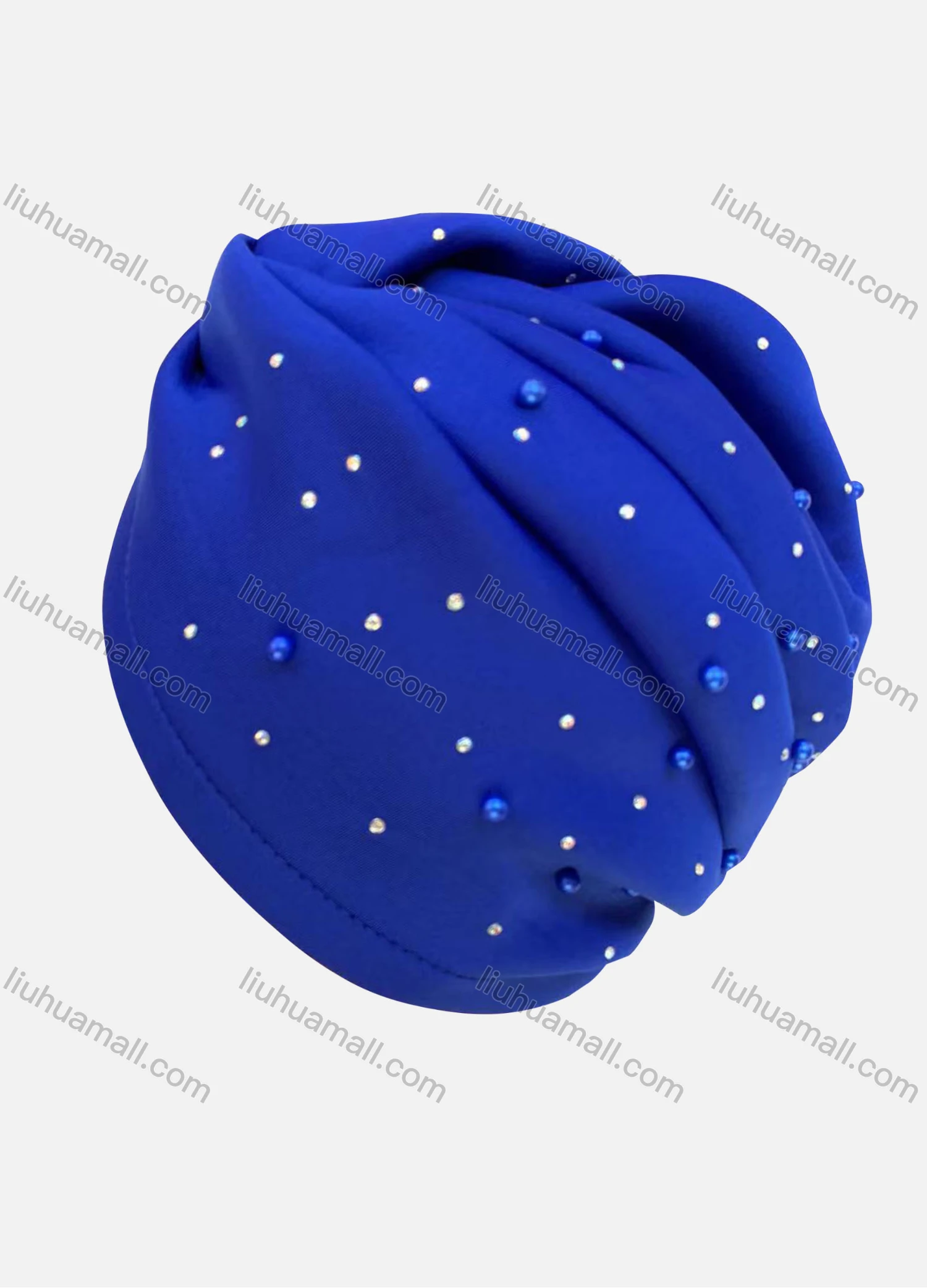 Wholesale Women's Plain Rhinestone Wrap Strench Muslim Hijab Turban Cap - Liuhuamall