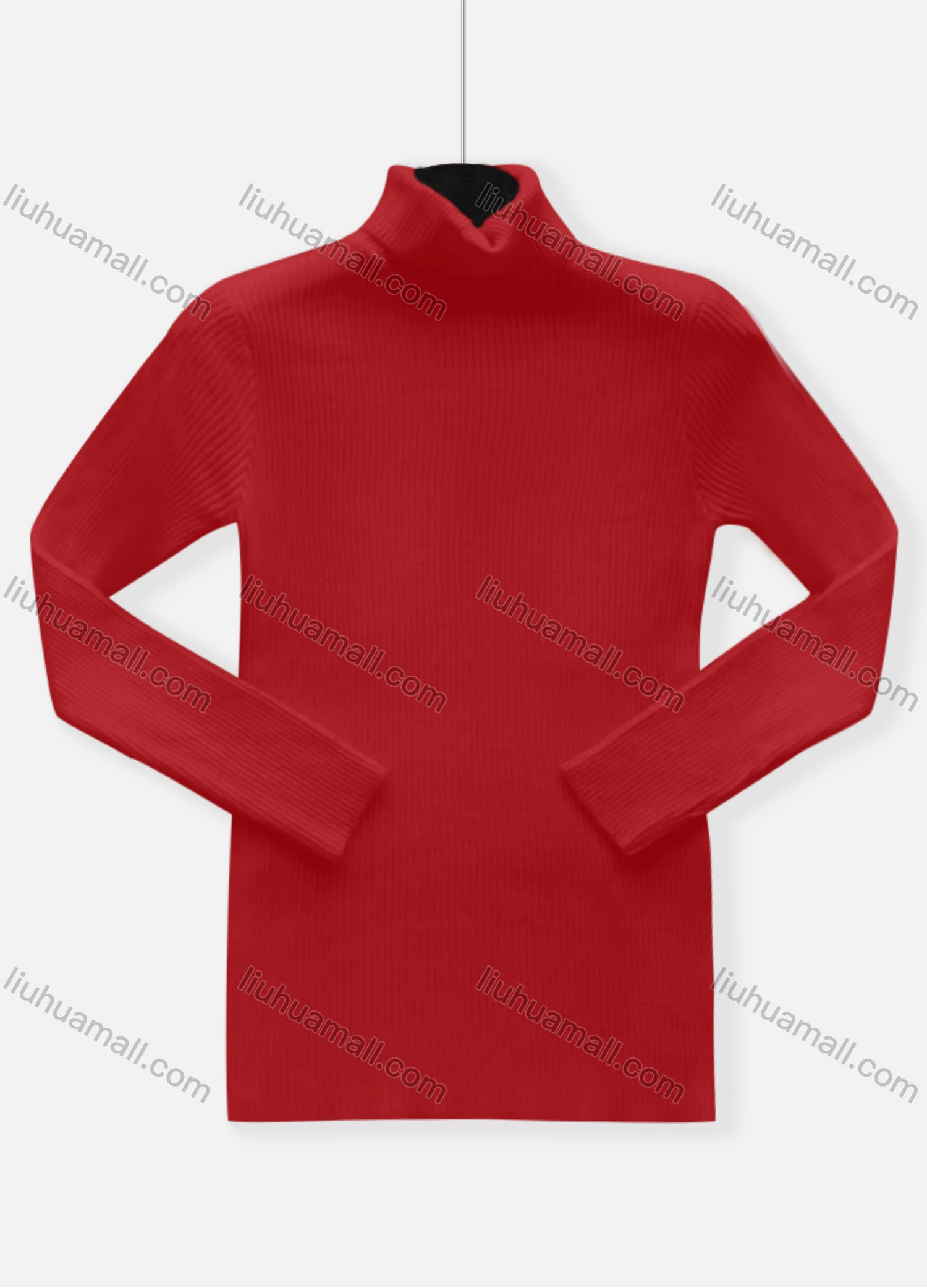 Wholesale Men's Casual Plain Turtleneck Long Rib Knit Sleeve Sweater - Liuhuamall