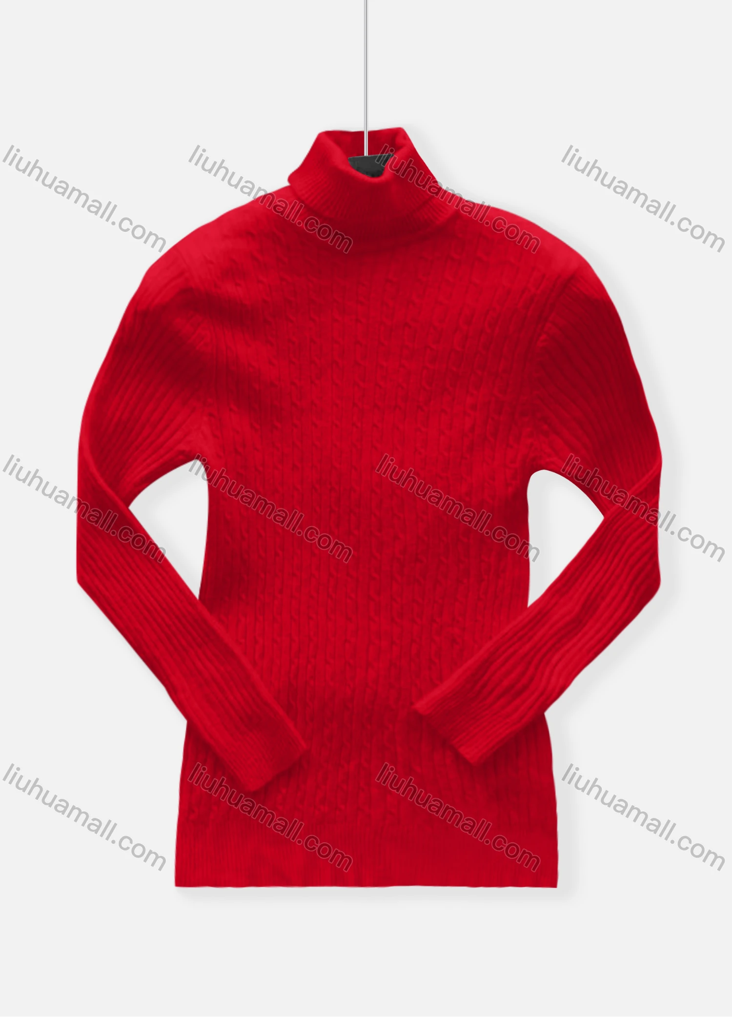 Wholesale Men's Casual Plain Turtleneck Long Sleeve Sweater - Liuhuamall