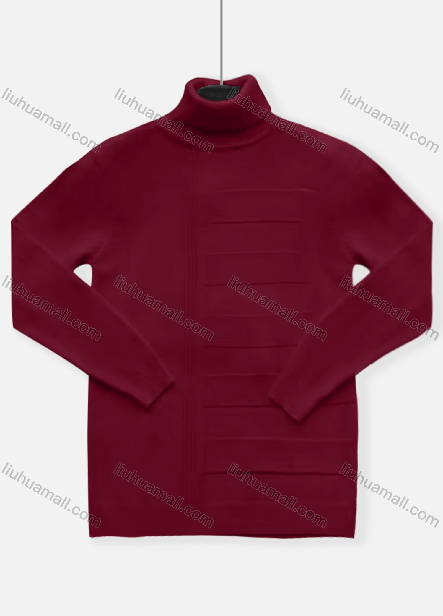 Wholesale Men's Casual Plain Turtleneck Long Sleeve Sweater - Liuhuamall