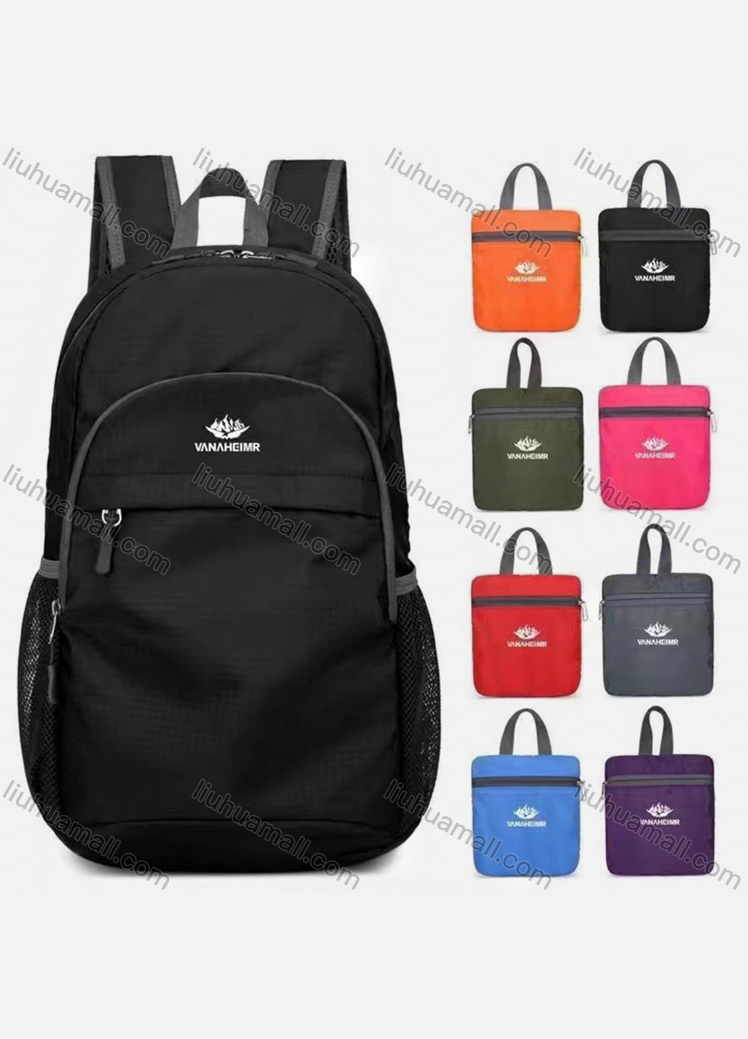 Wholesale Women's Casual Nylon Plain Shoulder Bag With Multiple Compartments - Liuhuamall