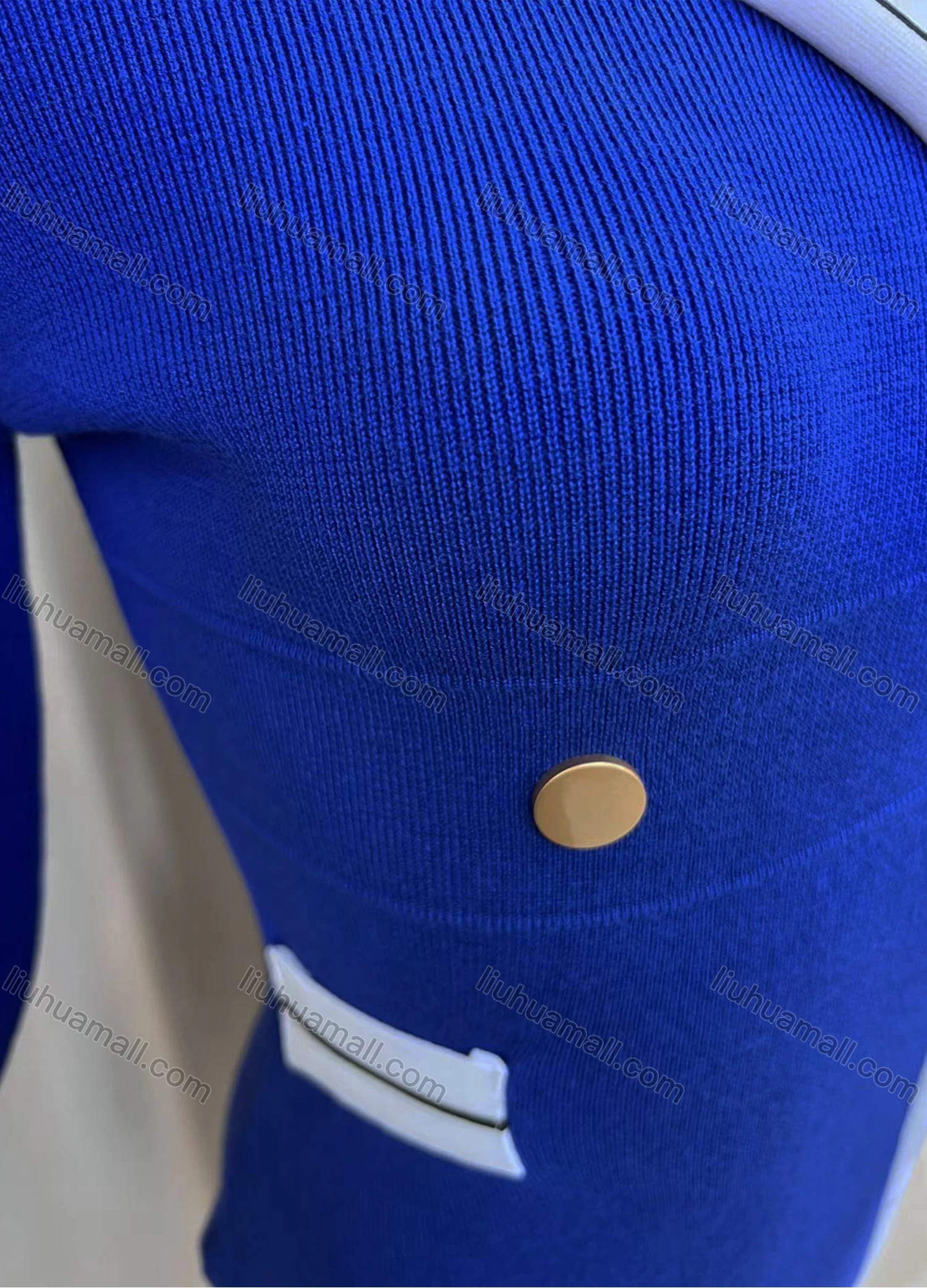 Wholesale Women's Casual Striped V Neck Long Sleeve Short Sweater Dress - Liuhuamall